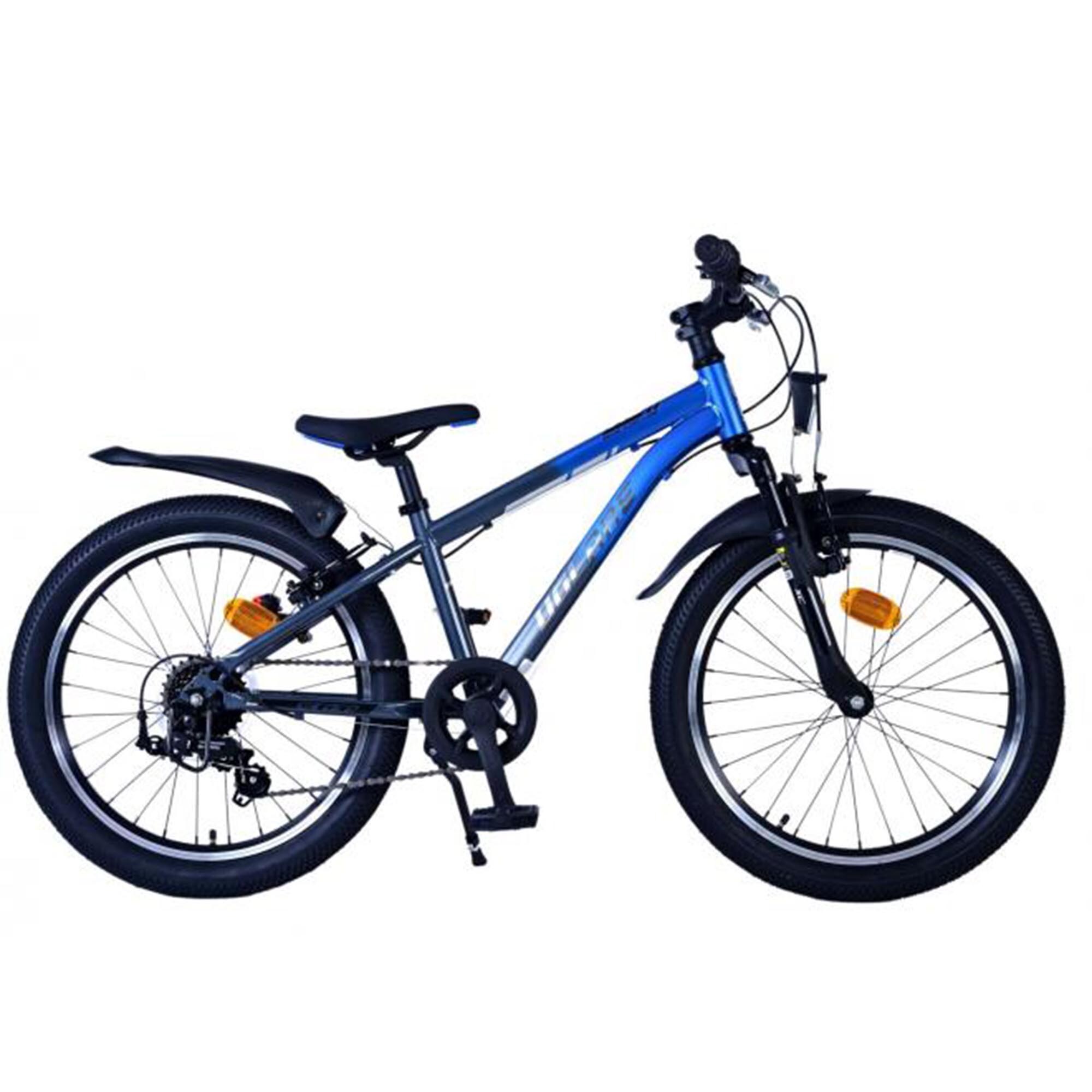 Volare XC Race Kinderfahrrad 20 Zoll 120 - 135 cm Fahrrad 7 Gang ab 6 Jahre V-Brakes blau/grau 
