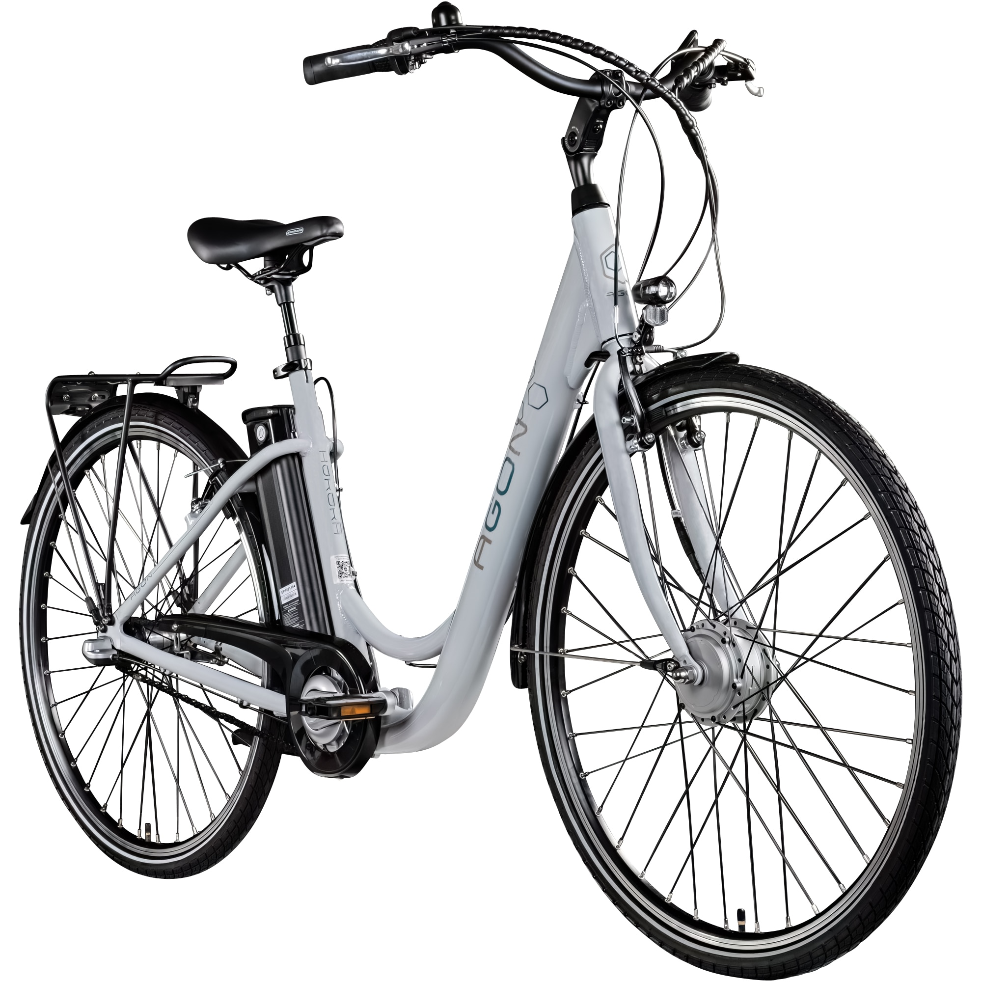 Agon Aurora 28 Zoll E-Bike 28 Zoll Citybike bis 115 km Damen Herren 150 - 175 cm Pedelec Elektrofahrrad 3 Gang und Beleuchtung StVZO 