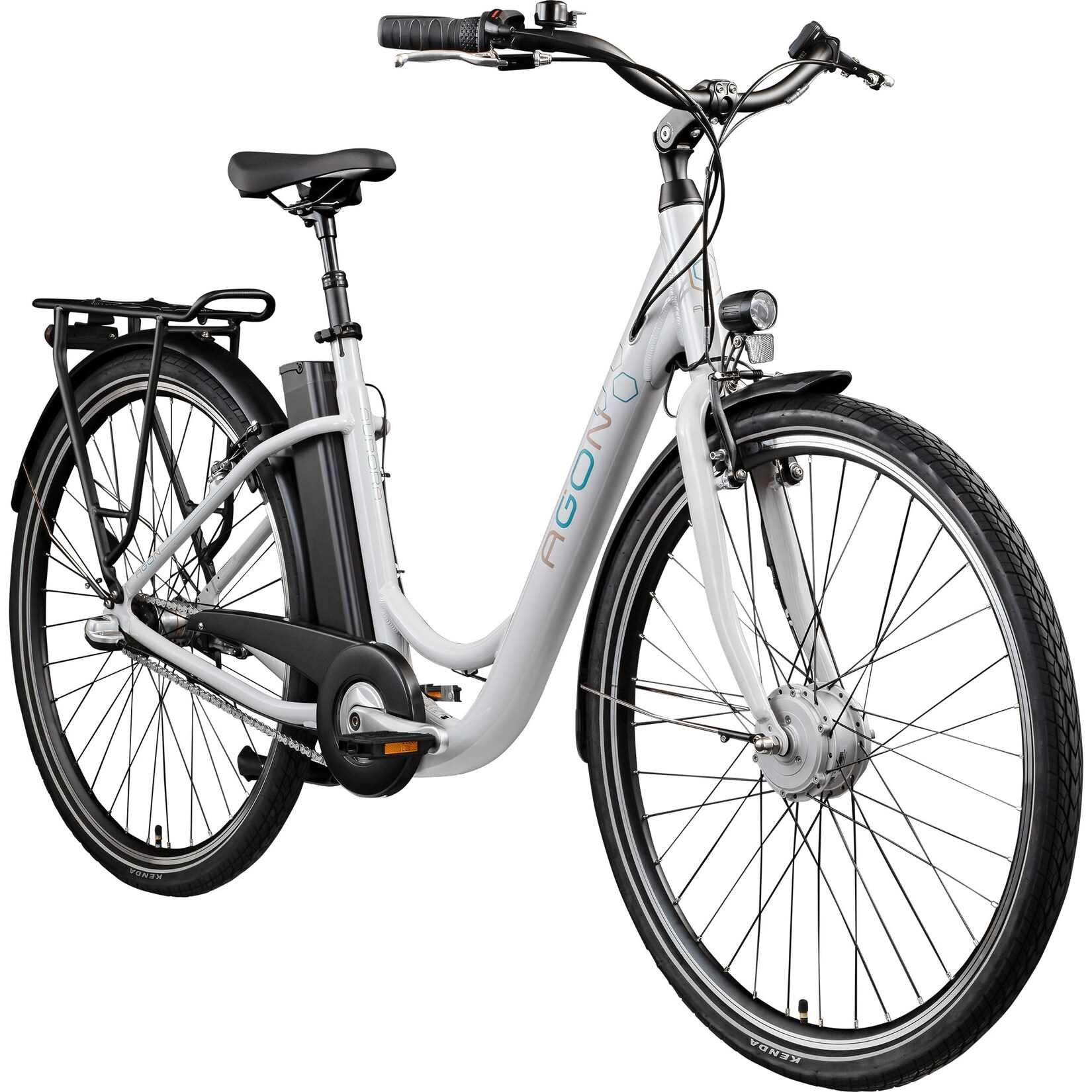 Aurora 28 Zoll E-Bike 28 Zoll Citybike bis 115 km Damen Herren 150 - 175 cm Pedelec Elektrofahrrad 3 Gang und Beleuchtung StVZO