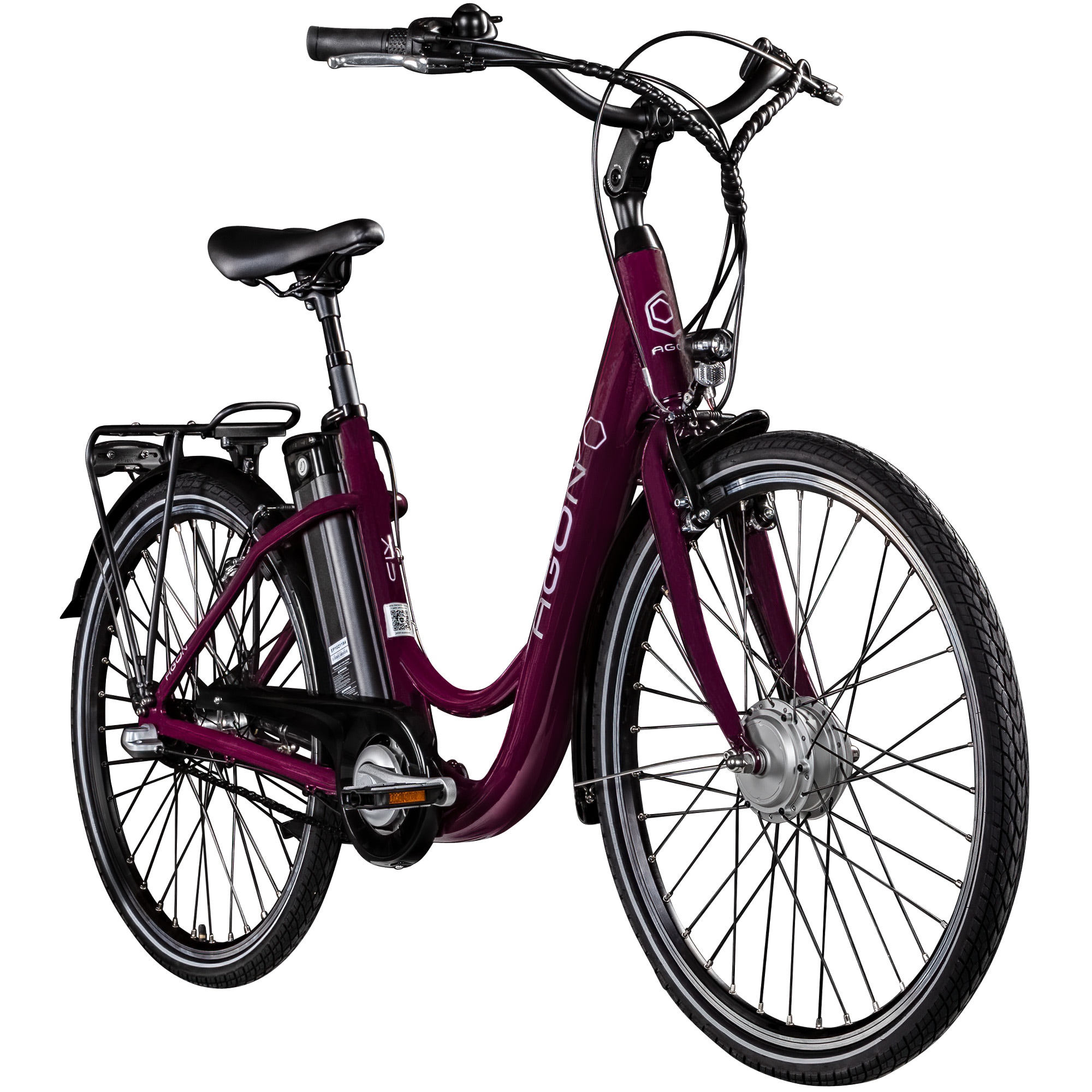 Agon Axis E-Bike 26 Zoll Citybike Damen Herren 140 - 165 cm Pedelec mit Nabenmotor Fahrrad 3 Gang und Beleuchtung StVZO 