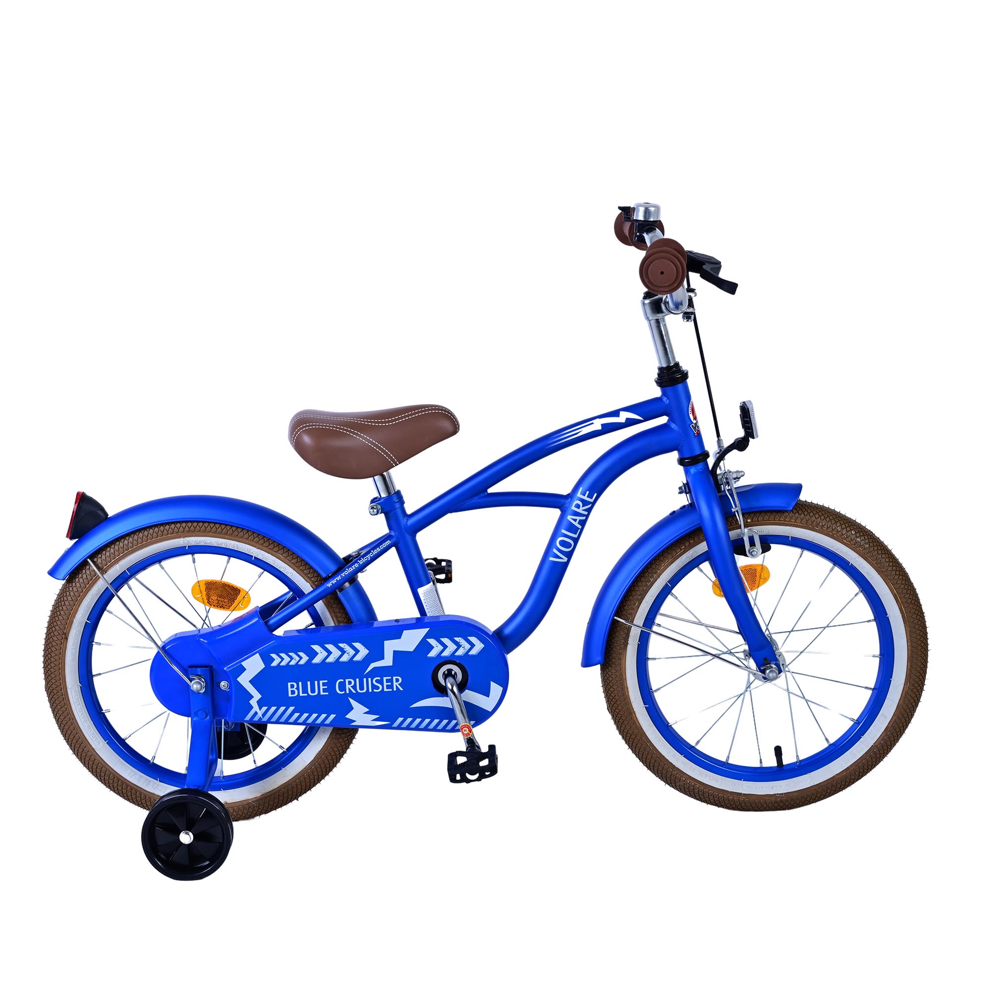 Volare Blue Cruiser Kinderfahrrad 16 Zoll M&auml;dchen Jungen Gr&ouml;&szlig;e 105 - 120 cm ab 4 Jahre Fahrrad leicht 
