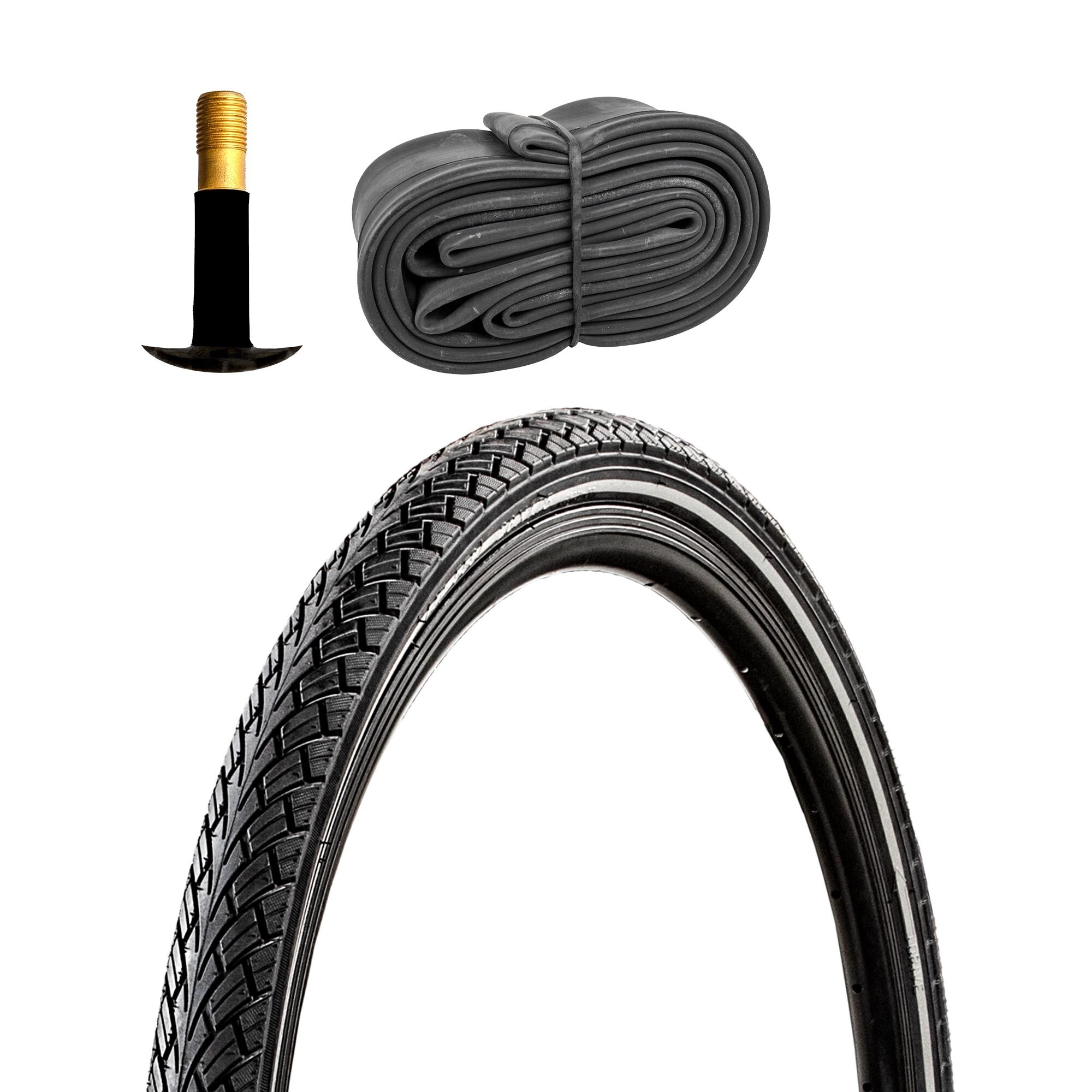 Z&uuml;ndapp Fahrradreifen Trekking City 1 Reifen 20 x 1,75" schwarz Reflex mit 1 Schlauch AV 