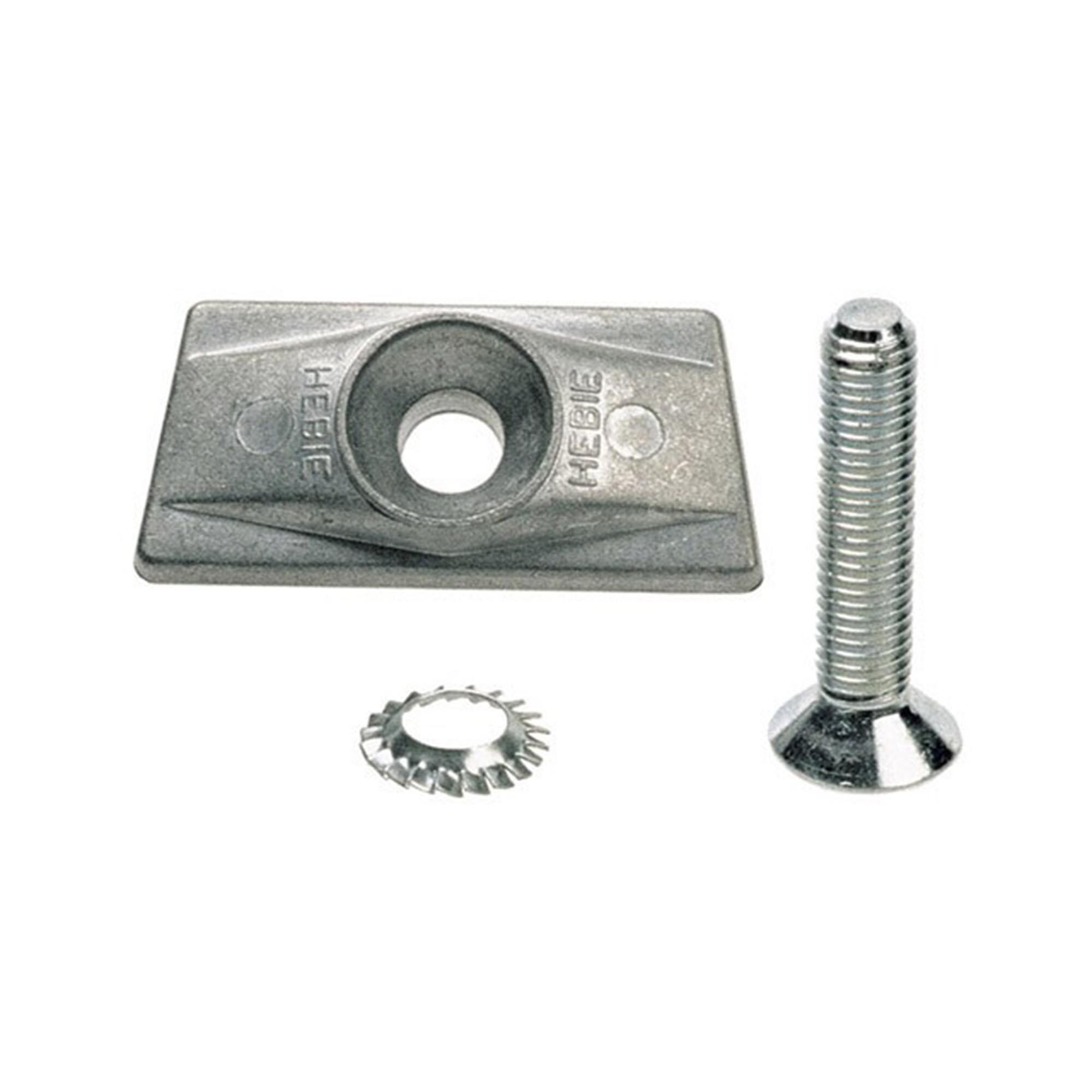 Hebie Adapterplatte fr Fahrrad Zweibeinstnder Fahrradstnder Adapter  Platte mit Schraube M10x65