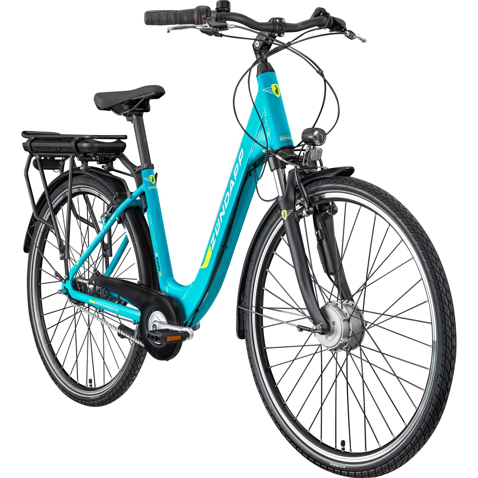 ZÜNDAPP E-Bike City »Z600«, 28 Zoll, RH: 47 cm, 7-Gang, türkis - blau