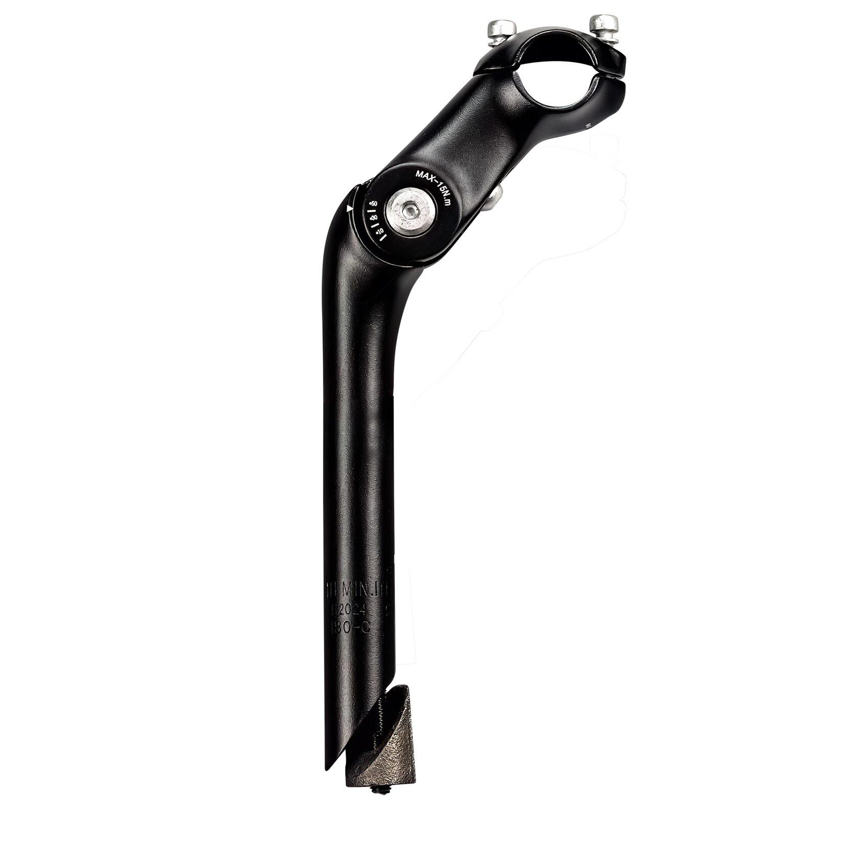 Fahrrad Vorbau 1 Zoll -10° +50° Schaftvorbau Lenkervorbau Fahrradvorbau Fahrradlenkervorbau winkelverstellbar Citybike E-Bike Pedelec (180 mm)