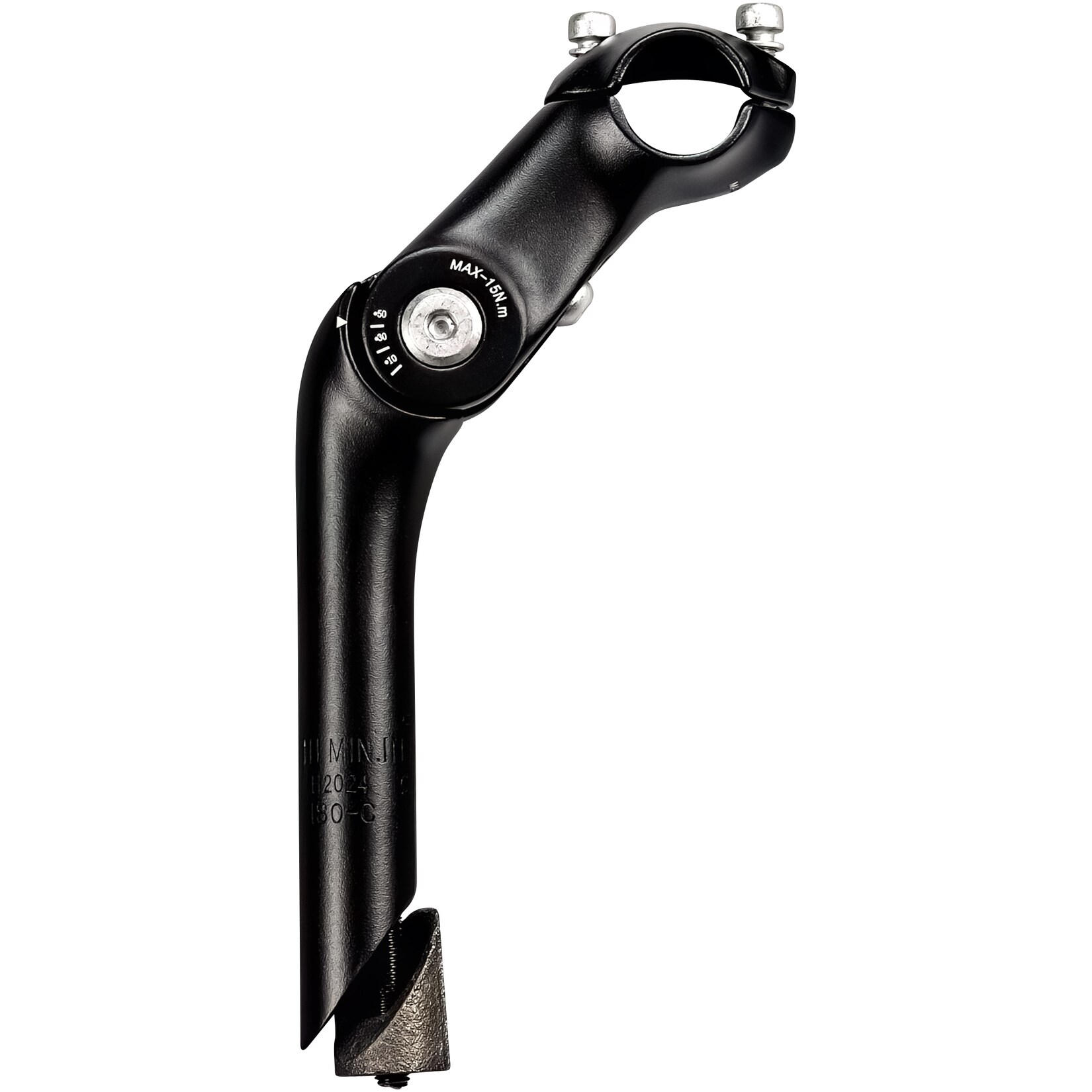 Fahrrad Vorbau 1 Zoll -10° +50° Schaftvorbau Lenkervorbau Fahrradvorbau Fahrradlenkervorbau winkelverstellbar Citybike E-Bike Pedelec (150 mm)