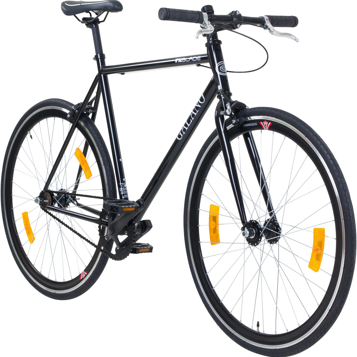 Galano Blade Fixie Fahrrad 28 Zoll Singlespeed 165 - 195 cm retro Urban Bike mit Flip Flop Nabe f&uuml;r Fixed Gear und Freilauf 