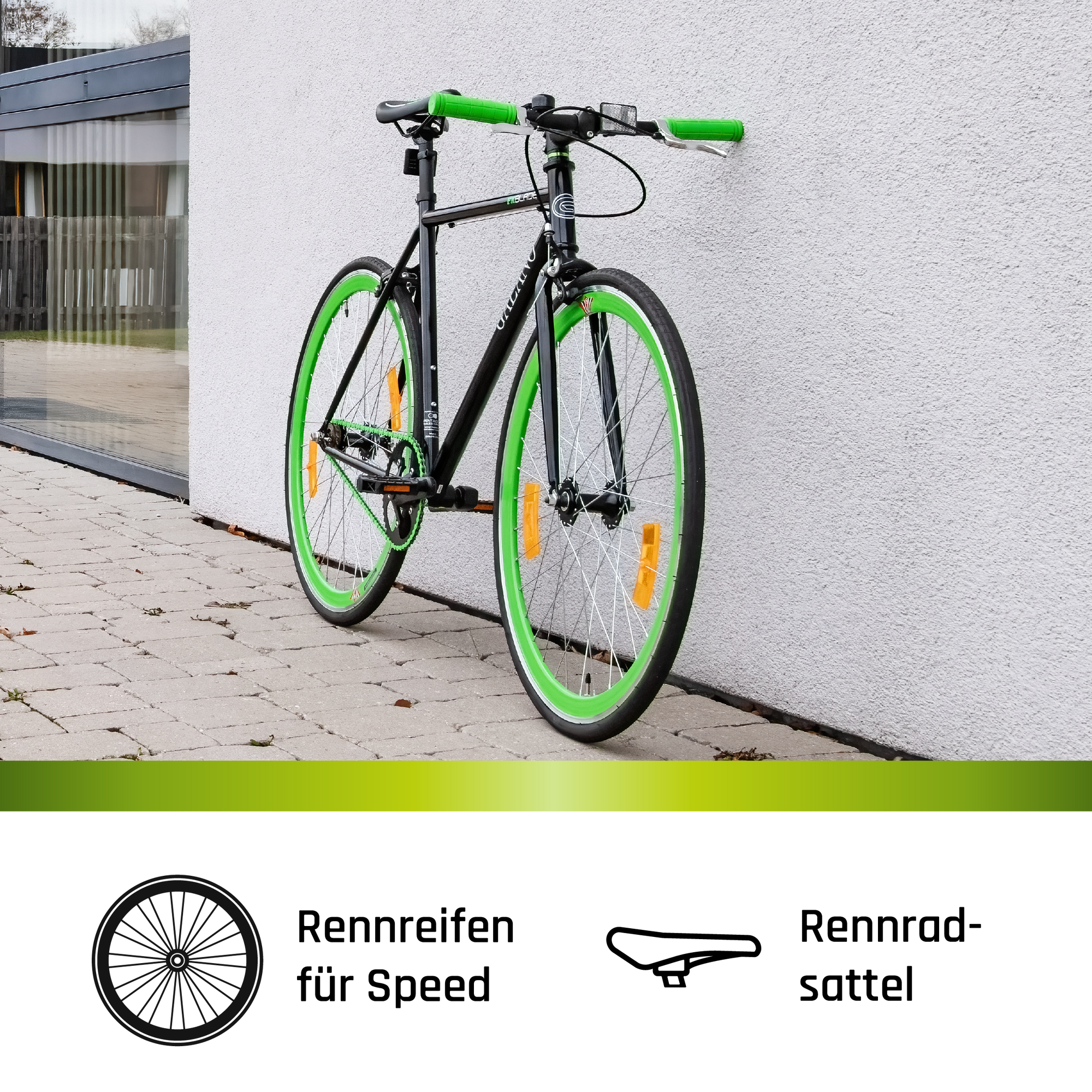 Flip Flop Galano Singlespeed Galano Blade Fixie Fahrrad 28 Zoll