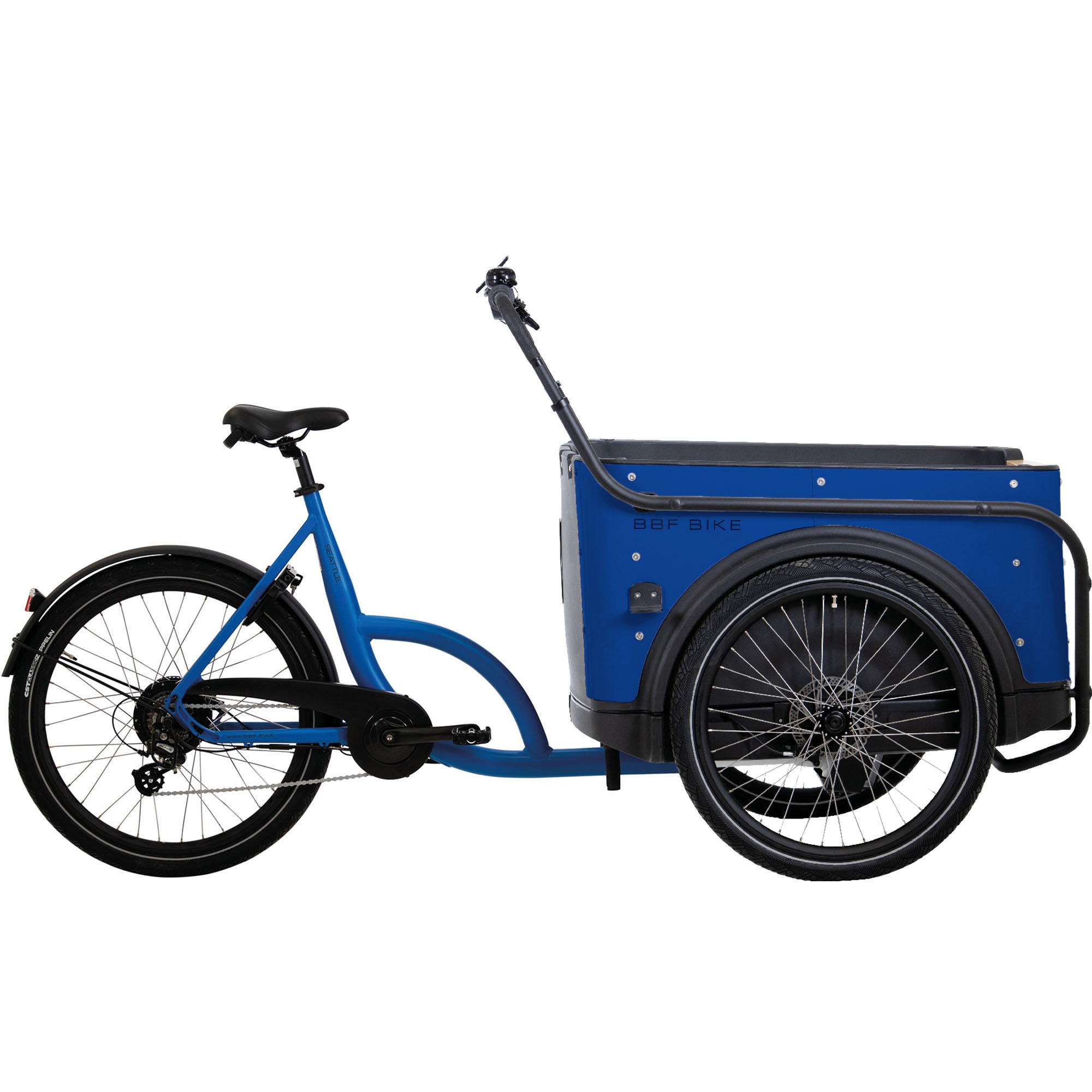 BBF eCargorider 3.1 Royal Lastenrad 26/24 Zoll Elektro Lastenfahrrad Cargo Bike Damen Herren Cargo Cycle bis 132 kg Zuladung blau 