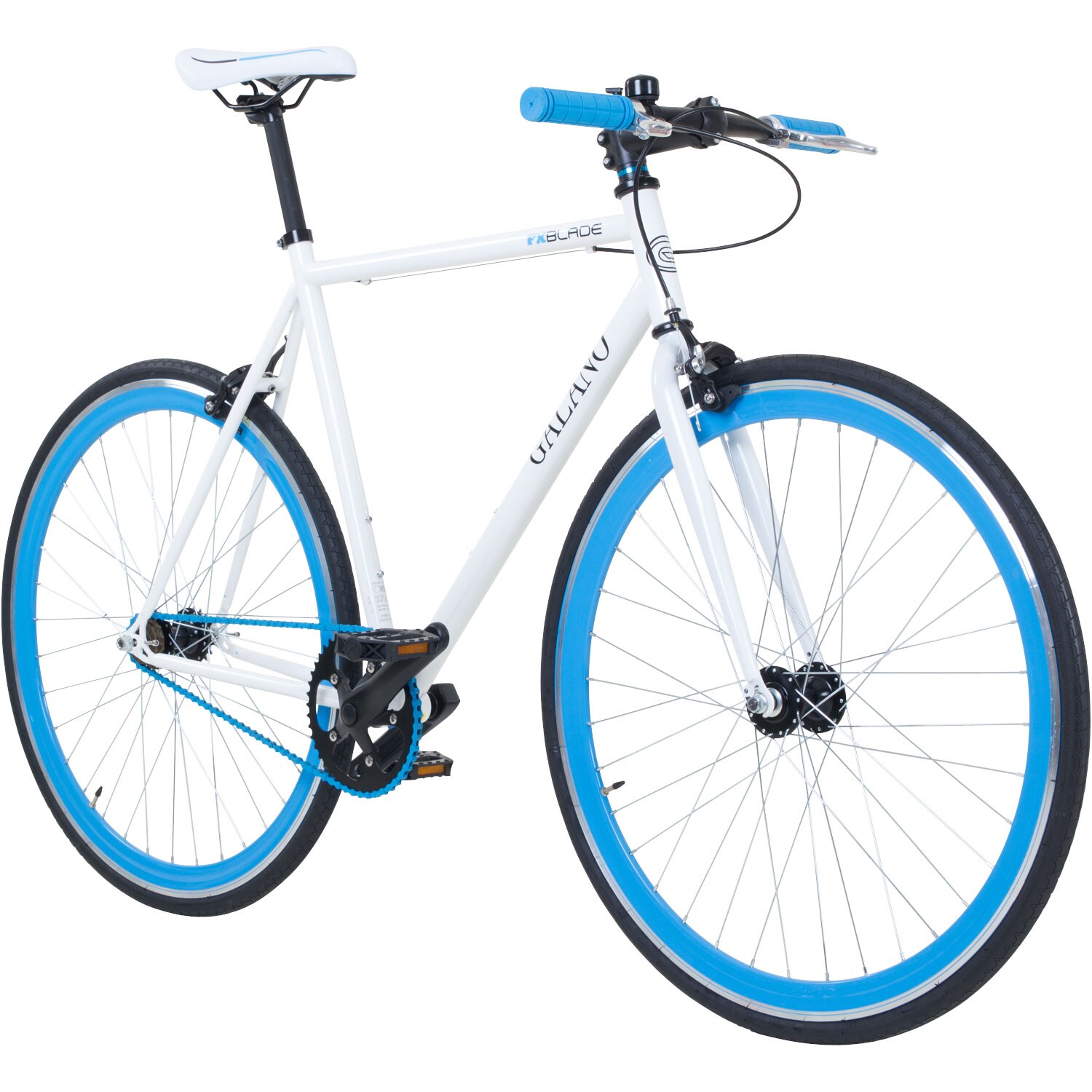 Galano Blade Fixie Fahrrad 28 Zoll Singlespeed 165 - 195 cm retro Urban Bike mit Flip Flop Nabe f&uuml;r Fixed Gear und Freilauf 