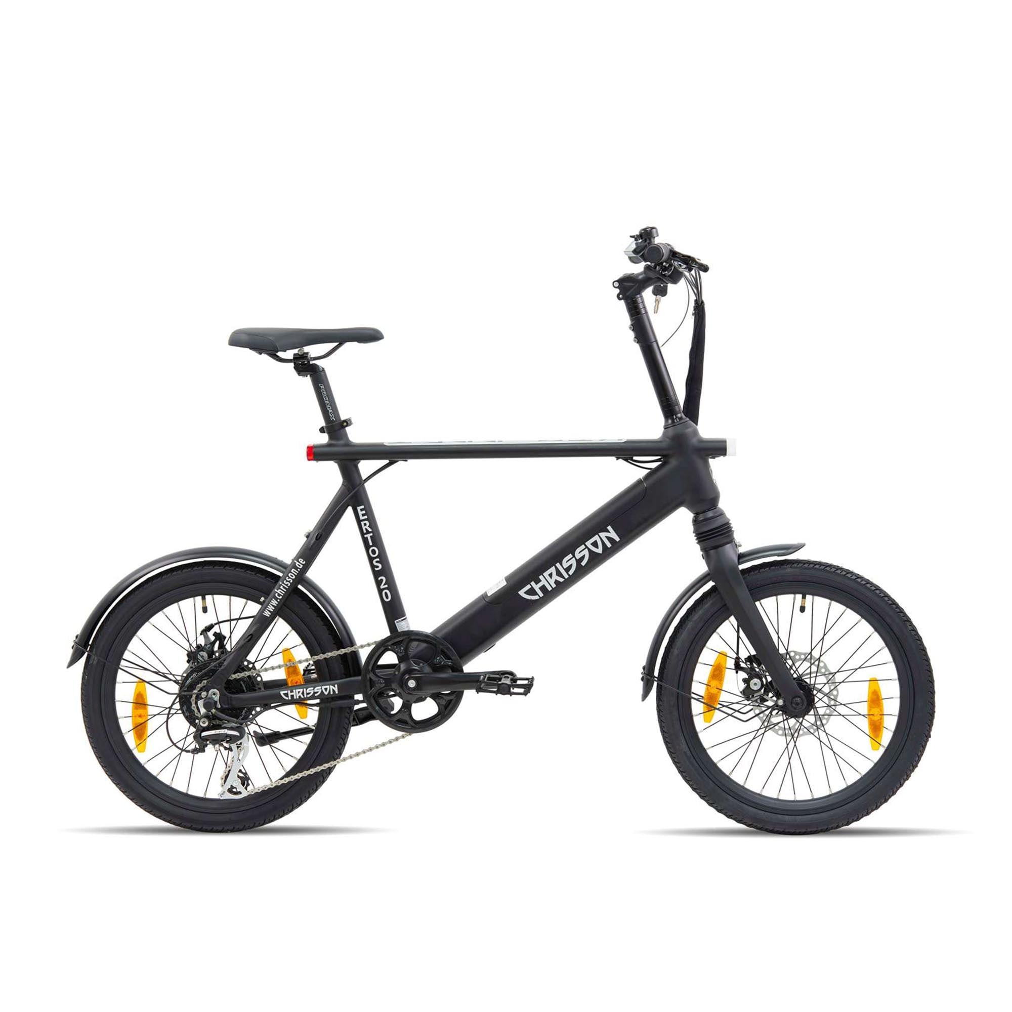 Chrisson Ertos 20 Zoll E Bike Kompaktrad 155-190 cm Elektro Fahrrad Damen Herren 8 G&auml;nge Scheibenbremsen Pedelec 