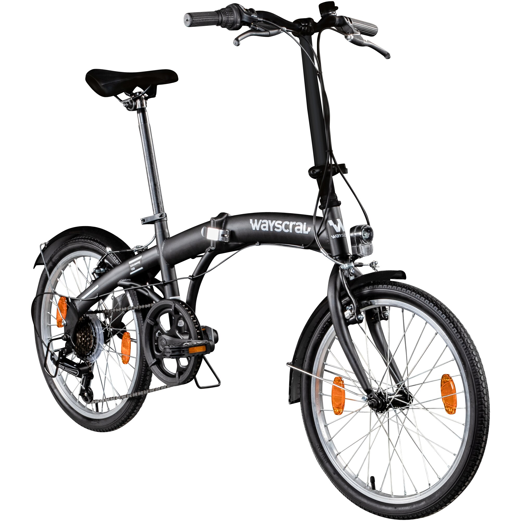 Wayscral Folder Klapprad 20 Zoll leichtes Klappfahrrad 155 - 185 cm Damen Herren Fahrrad Faltrad 6 G&auml;nge 