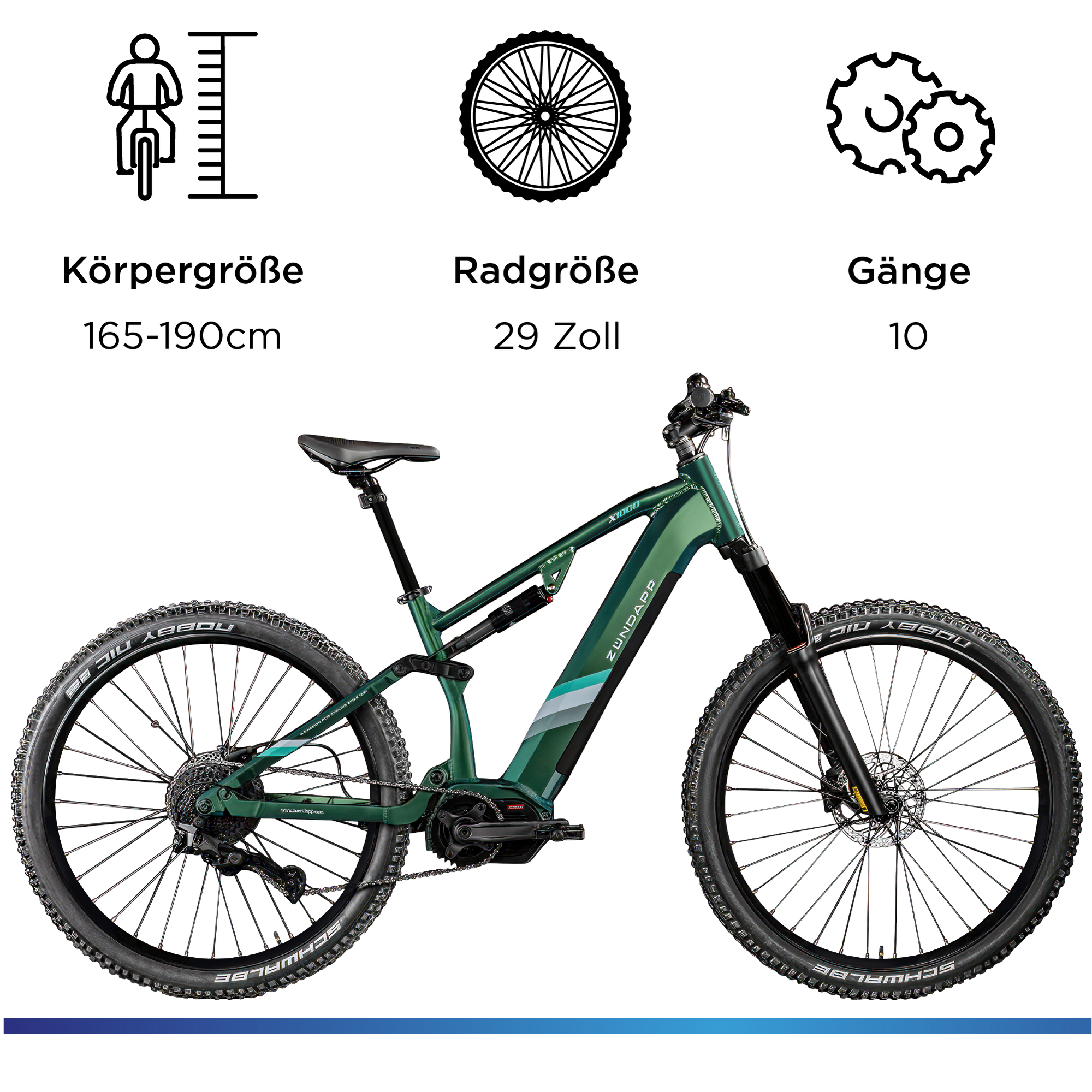 Zndapp X1000 E Bike Mountainbike Fully 29 Zoll 10 Gnge Pedelec Damen  Herren 165 - 190 cm Elektrofahrrad 730Wh bei Marktkauf online bestellen