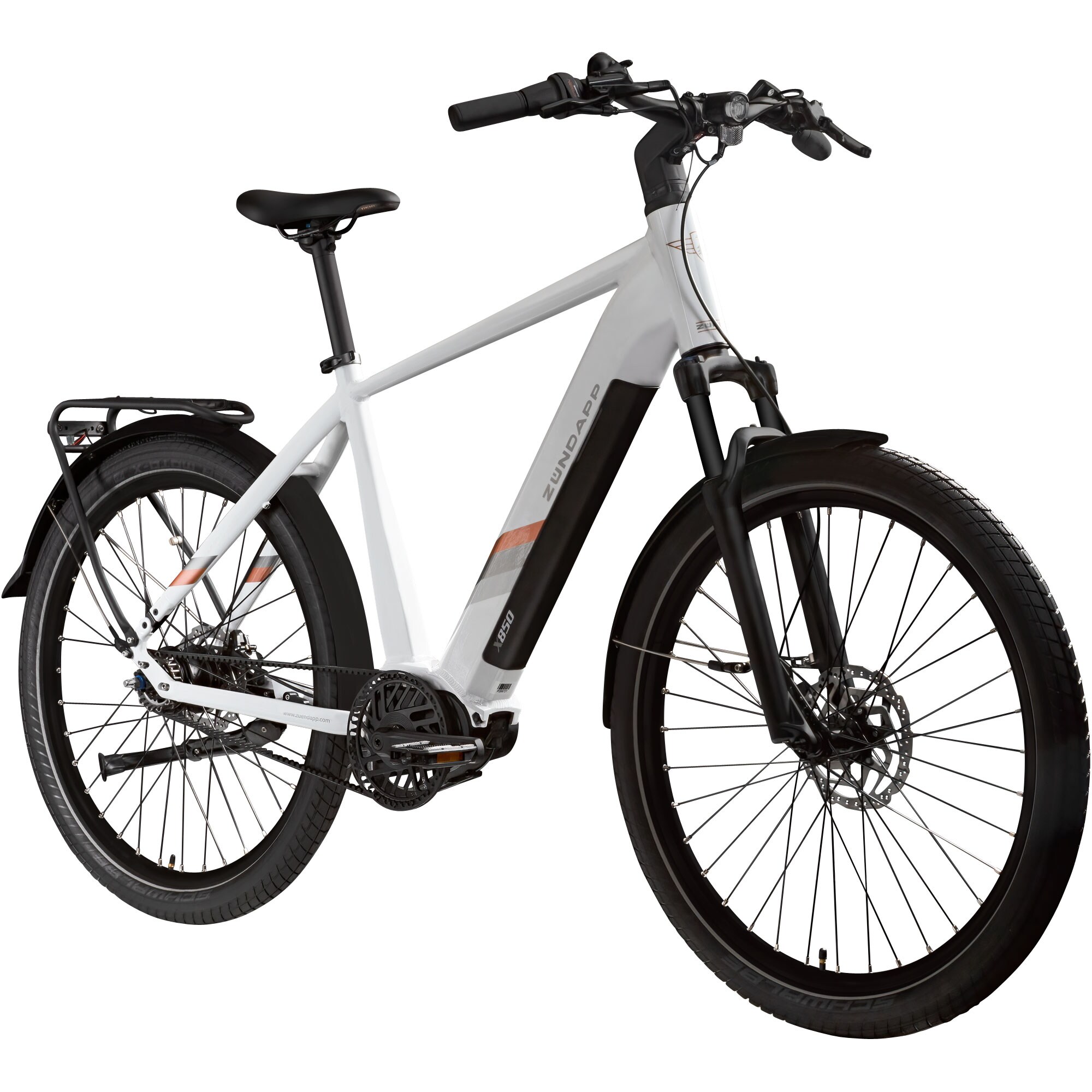 Z&uuml;ndapp X850 Trekking E Bike wei&szlig; 