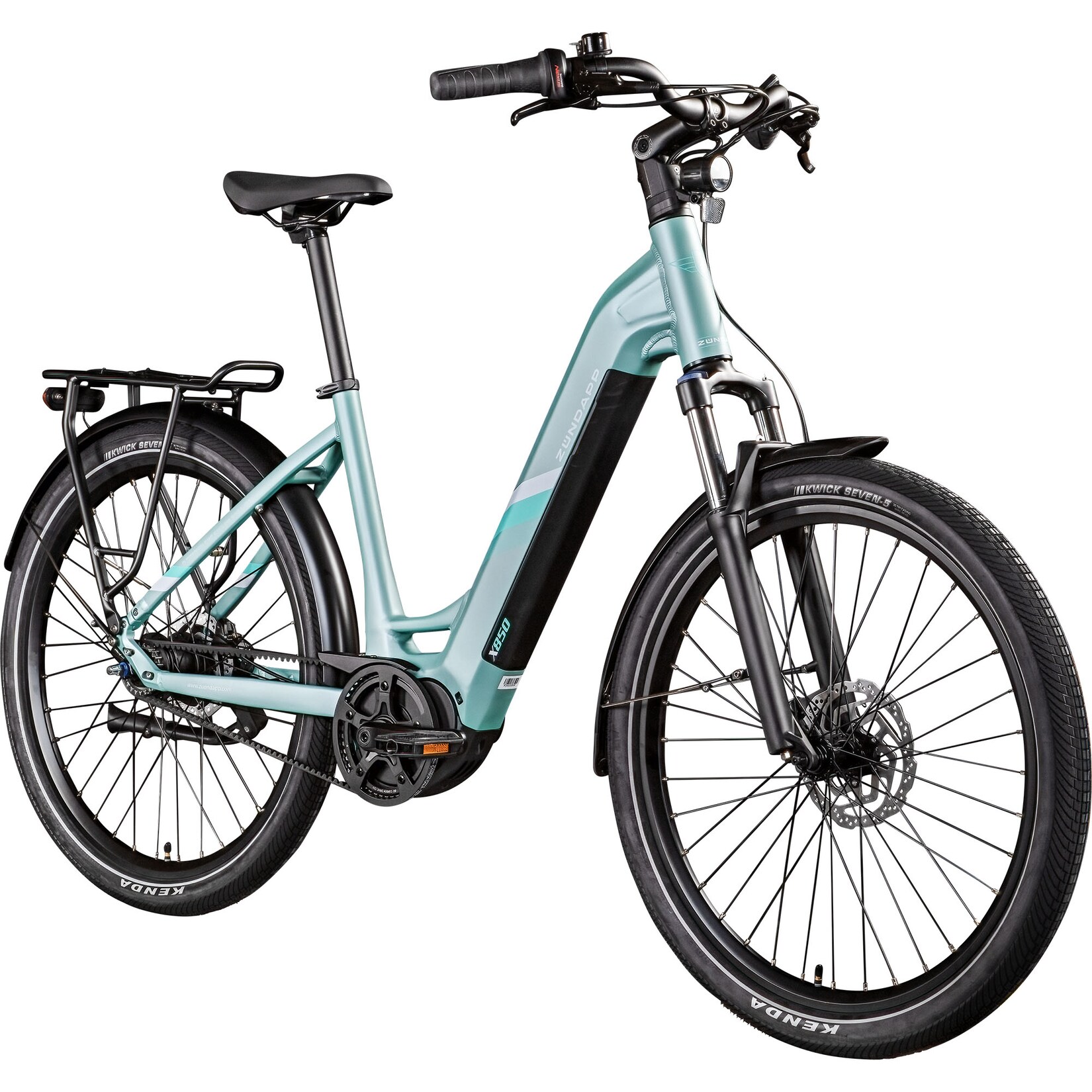 X850 Trekking E Bike seeblau