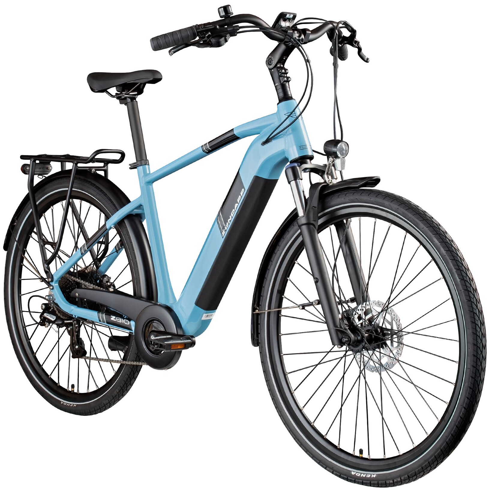 Z810 E Bike Trekkingrad Herren ab 175 cm mit ängen Beleuchtung StVZO Elektrofahrrad 550 Wh brilliantblau 52 cm