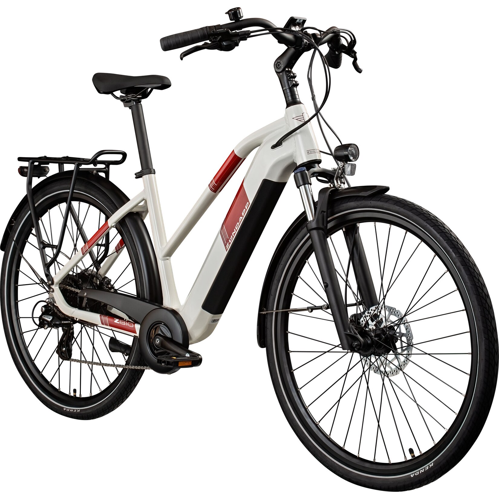 Z810 E Bike Damen Trekkingrad ab 155 cm mit ängen Beleuchtung StVZO Elektrofahrrad 550 Wh antique white 50 cm