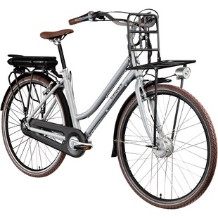 Tretwerk Sophia E Bike Damen 28 Zoll Elektrofahrrad 155 - 175 cm Hollandrad Tiefeinsteiger silber 