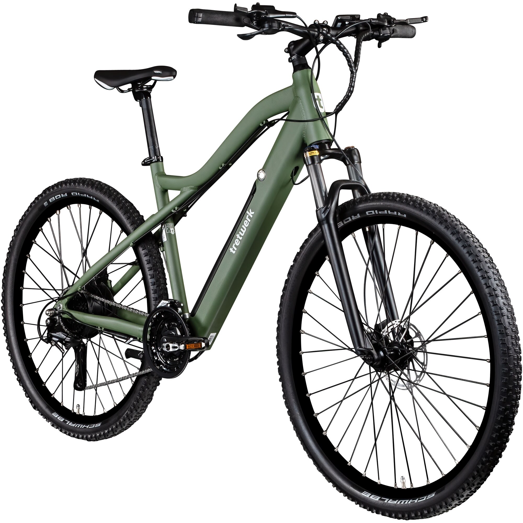 Tretwerk Commander Plus E-Bike E Mountainbike 29 Zoll Pedelec 170 - 190 cm Hardtail MTB khaki 