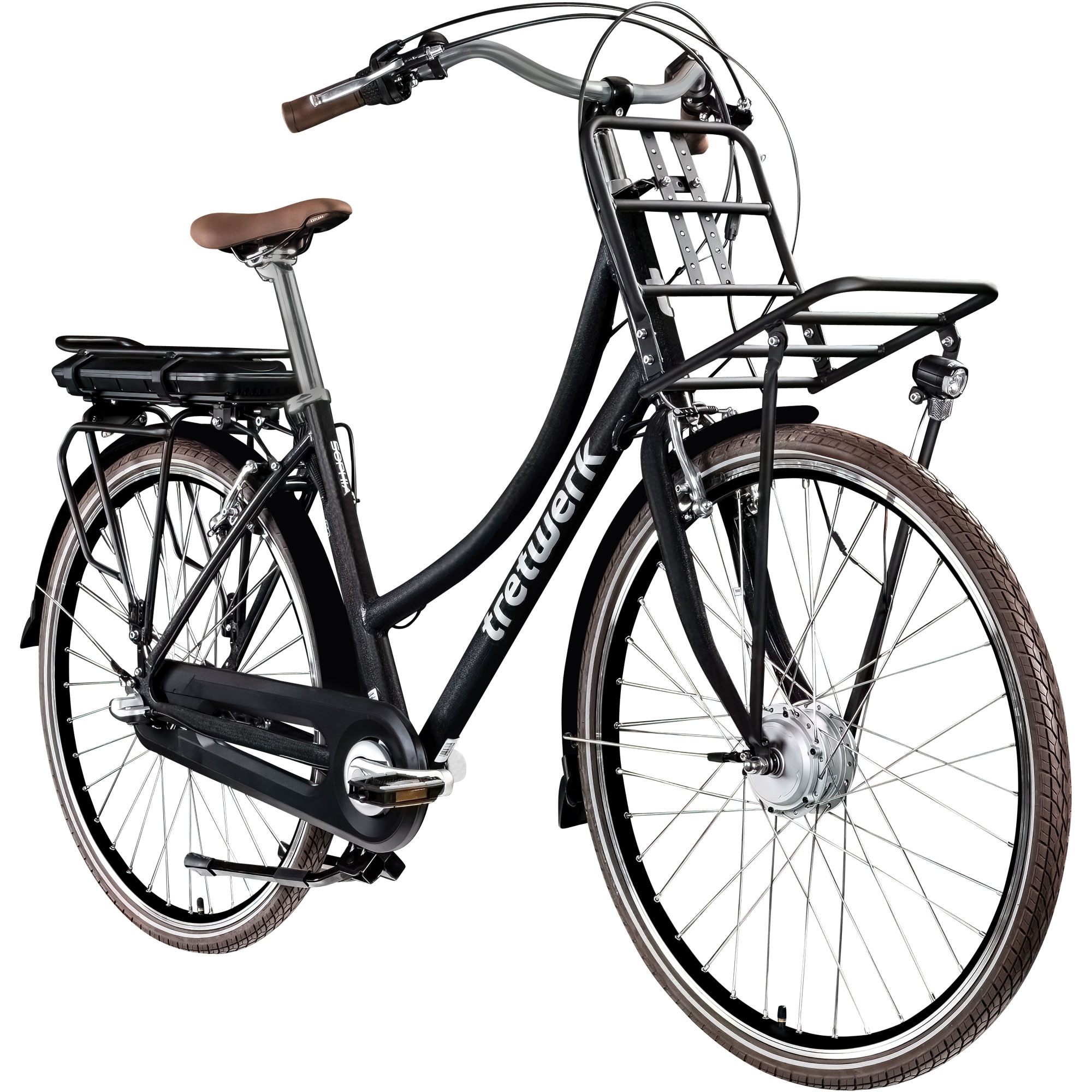 Tretwerk Sophia E Bike Damen Herren 28 Zoll Pedelec 3 Gang Elektrofahrrad mit 522 Wh Elektro Damenfahrrad Citybike mit Bluetooth und App 
