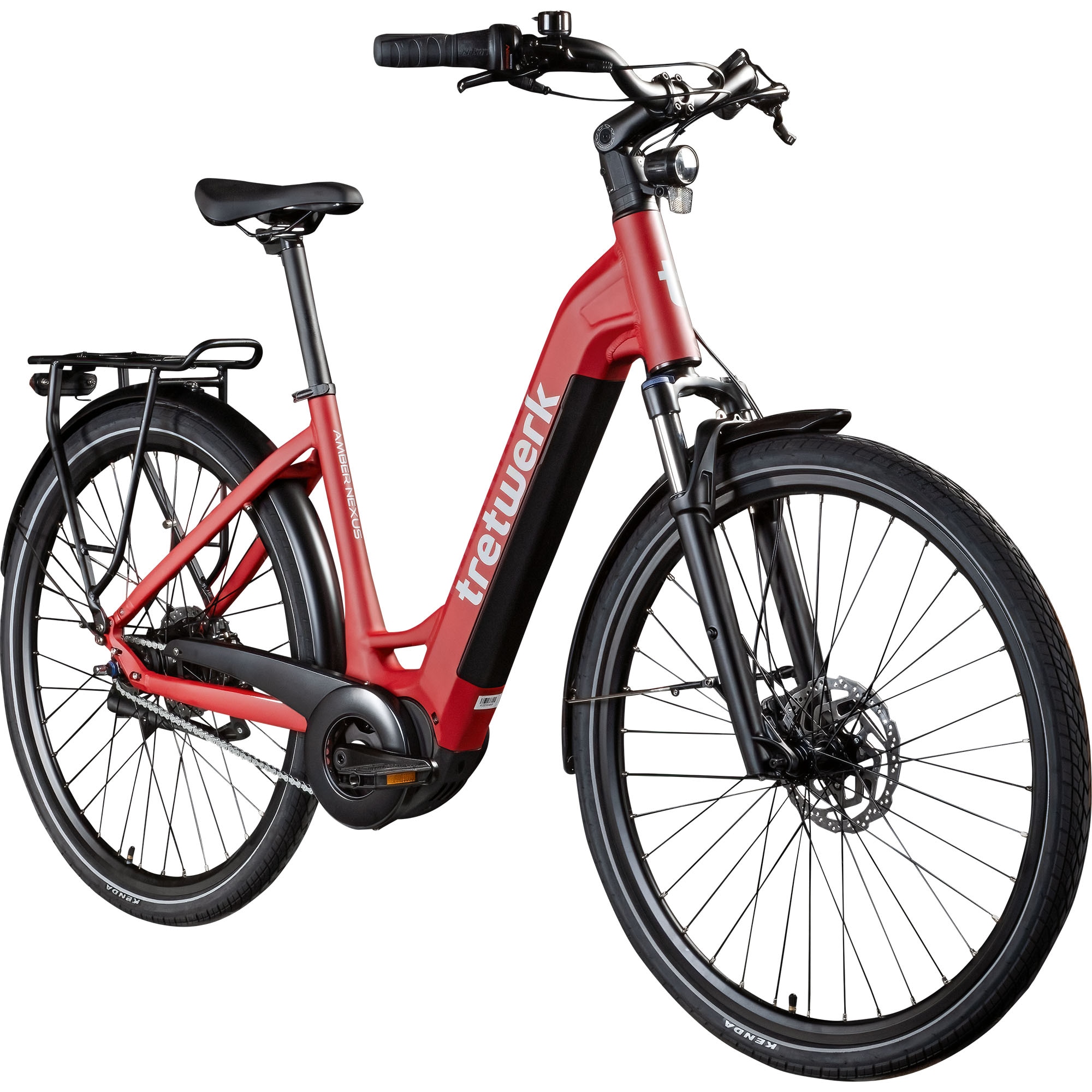 Tretwerk Amber Nexus E Bike Damen 28 Zoll Elektrofahrrad 155 - 185 cm Hollandrad Tiefeinsteiger rot 48 cm 