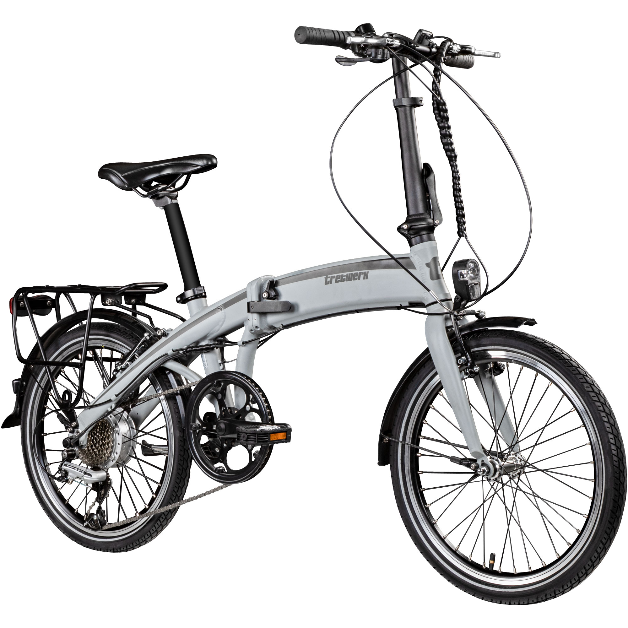 Tretwerk MetroCruze 20" E Bike Damen Elektro Klapprad 8 Gang Elektrofahrrad 312 Wh Pedelec 140-170cm Ebike Herren 