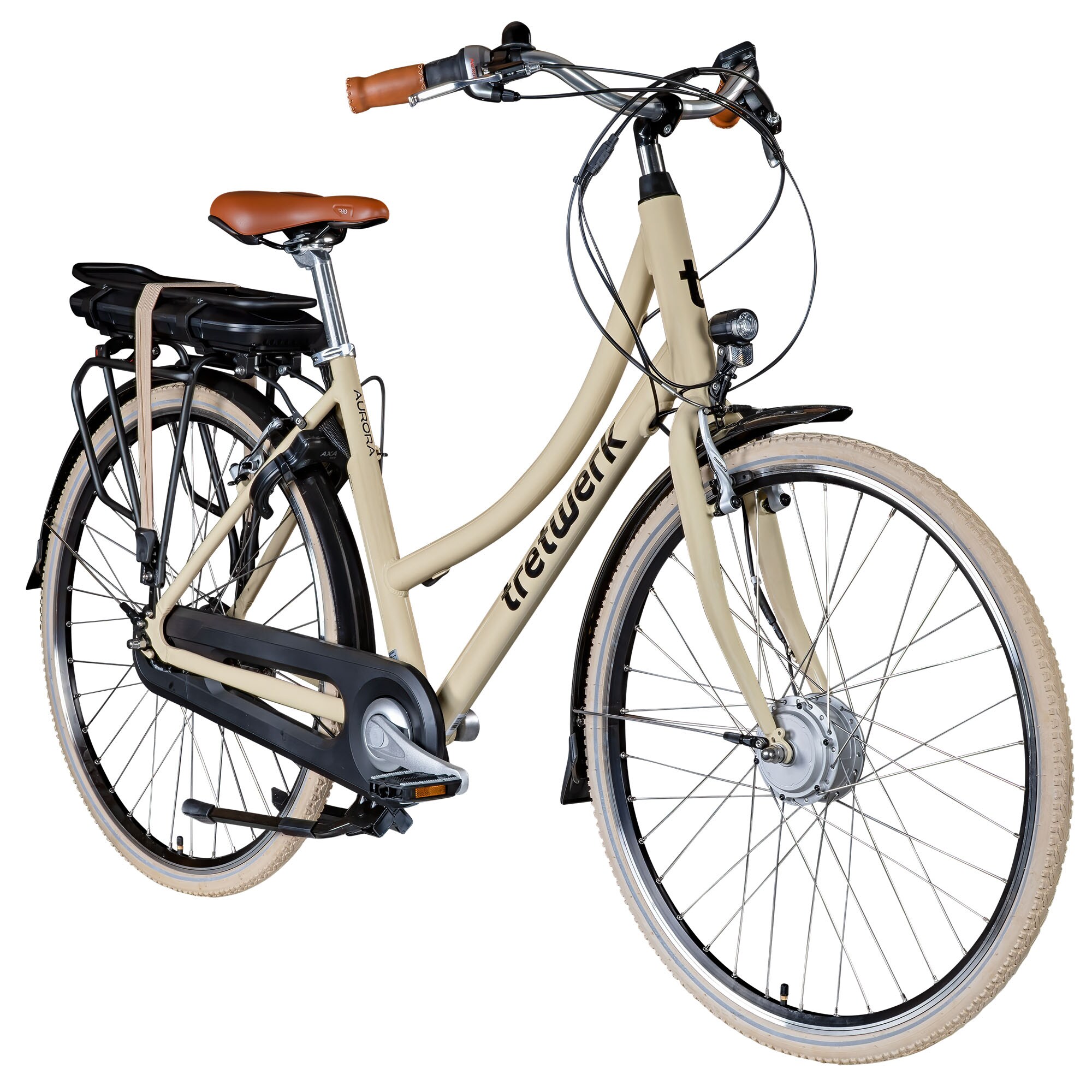 Tretwerk Aurora E Bike 28 Zoll Pedelec Damen Herren 155-185 cm  elfenbein 50 cn 