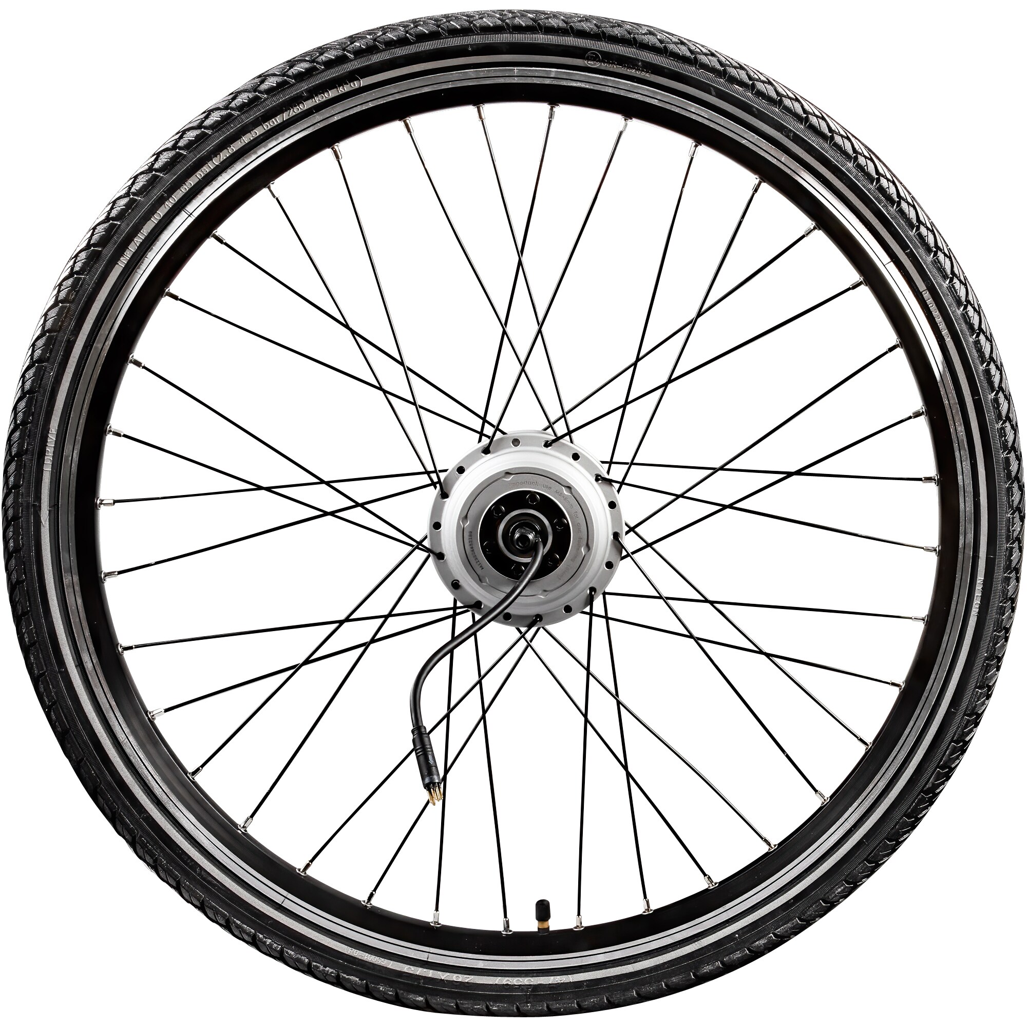 Tretwerk Komplettrad E Bike Vorderrad 26 Zoll Trekking Rad Felge mit Reifen Kenda K1172 und Ananda Hilfsmotor f&uuml;r Fahrrad Cityrad 