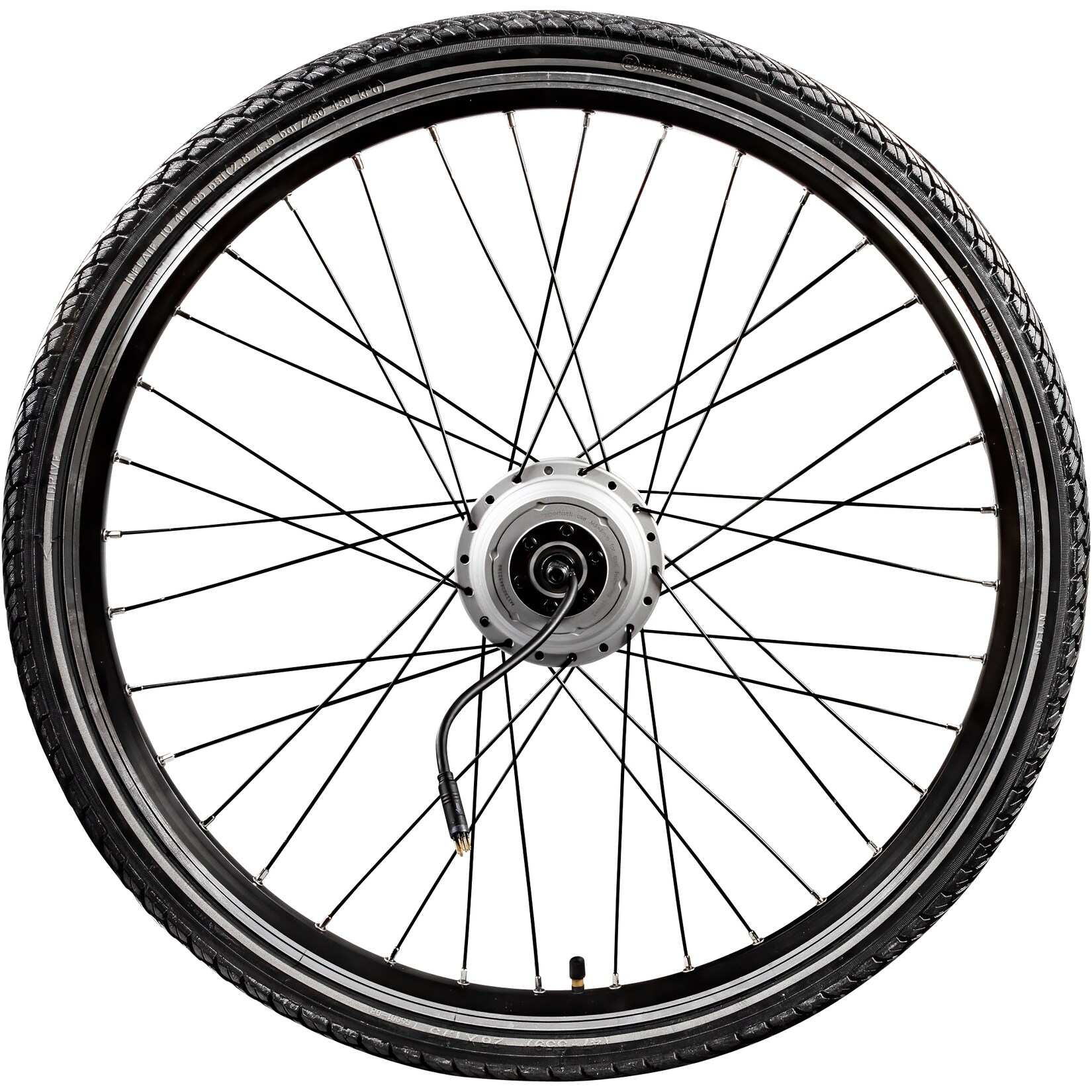 Komplettrad E Bike Vorderrad 26 Zoll Trekking Rad Felge mit Reifen Kenda K1172 und Ananda Hilfsmotor für Fahrrad Cityrad