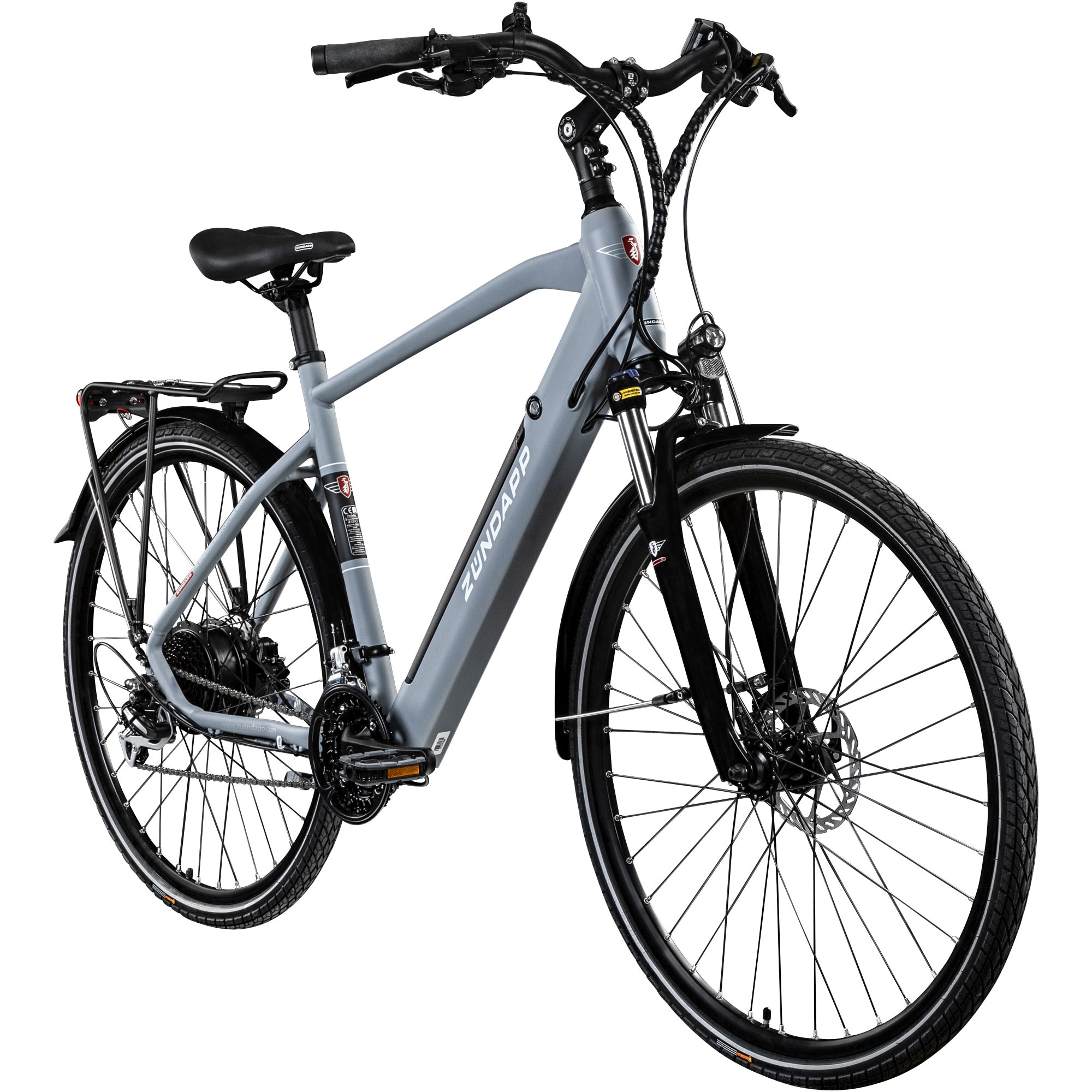 Z&uuml;ndapp Z810 E Bike Trekkingrad 28 Zoll grau 52 cm 