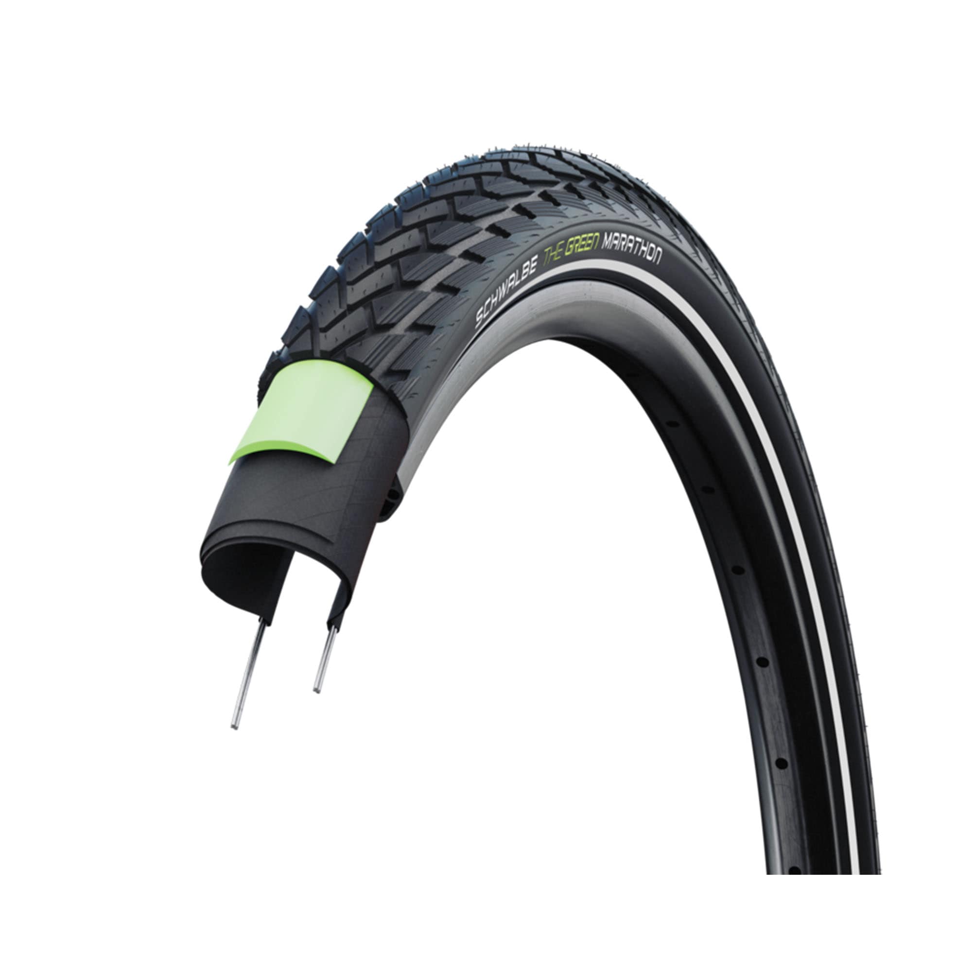 Schwalbe Green Marathon Fahrradreifen 28  20 Zoll Fahrraddecke Fahrradmantel Citybike Trekkingbike Drahtreifen Reflexstreifen Stra&szlig;enprofil 