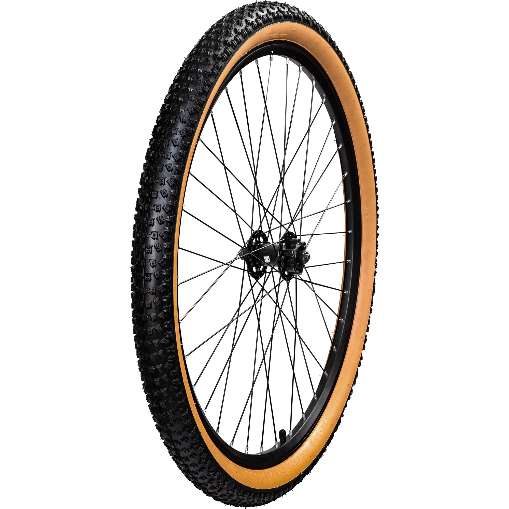 Komplettrad Felge mit Reifen Mountainbike Felgen Laufradsatz Fahrrad Laufrad schwarz/braune Sidewall 27,5 x 2,10" Vorderrad 