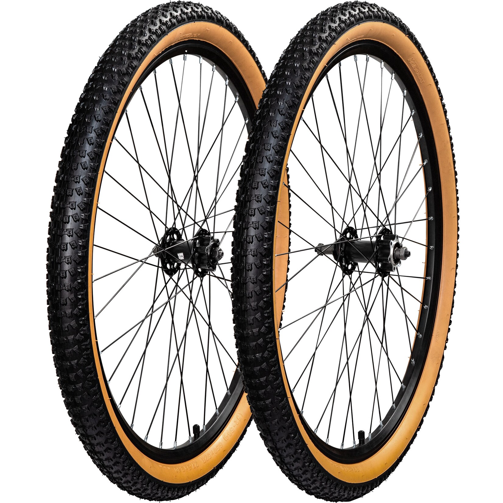 Komplettrad Felge mit Reifen Mountainbike Felgen Laufradsatz Fahrrad Laufrad schwarz/braune Sidewall 27,5 x 2,10" Vorder- und Hinterrad