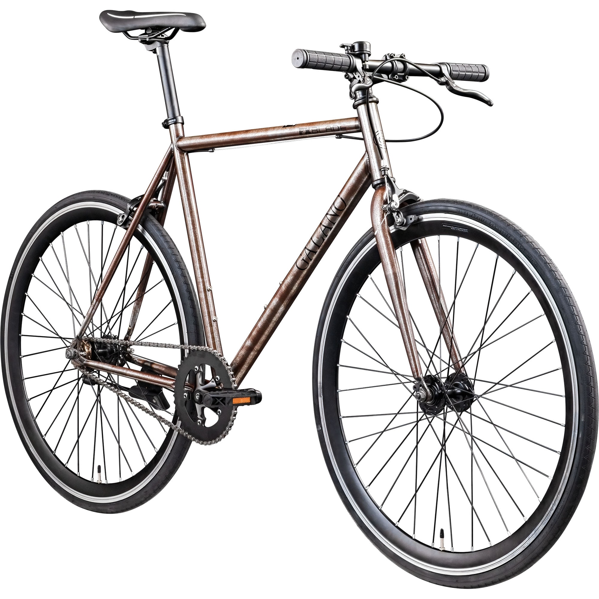Galano Blade Fixie Fahrrad 28 Zoll Singlespeed 165 - 195 cm retro Urban Bike mit Flip Flop Nabe f&uuml;r Fixed Gear und Freilauf 