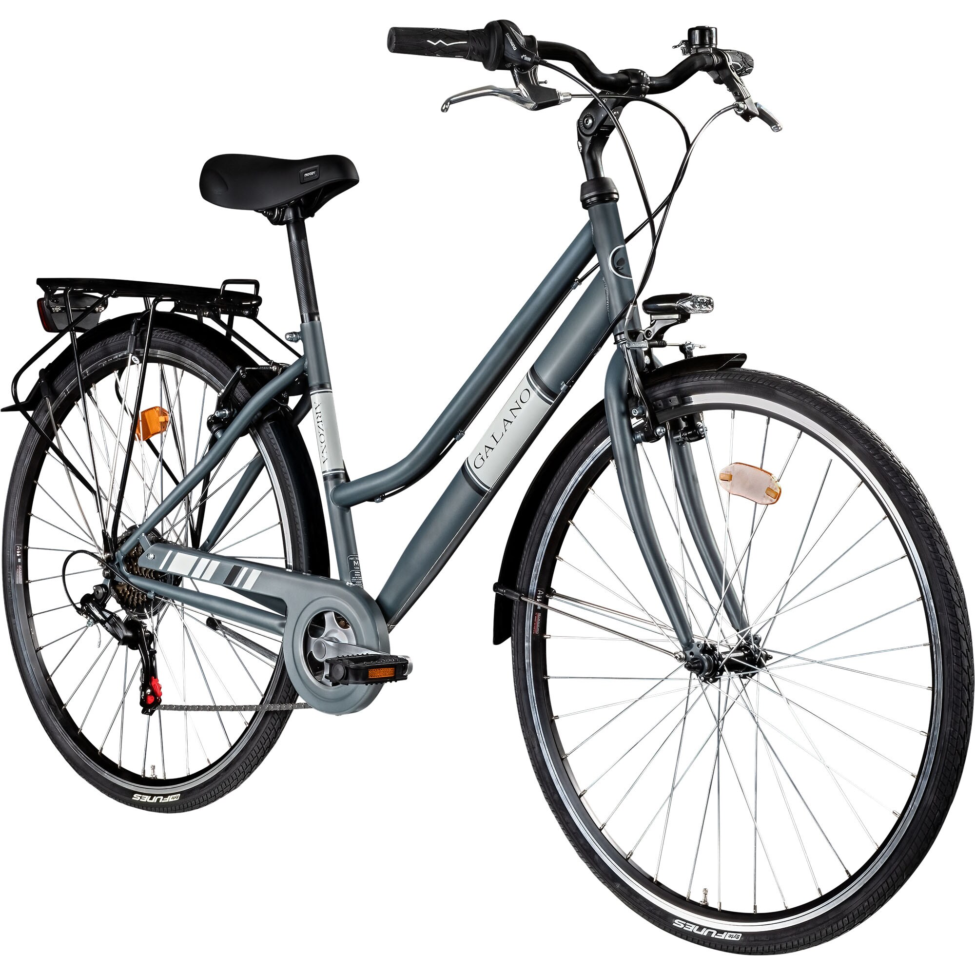 Galano Arizona Damen Fahrrad 28 Zoll Stadtrad 7 G&auml;nge Hollandrad Citybike Damenfahrrad retro dunkelgrau 