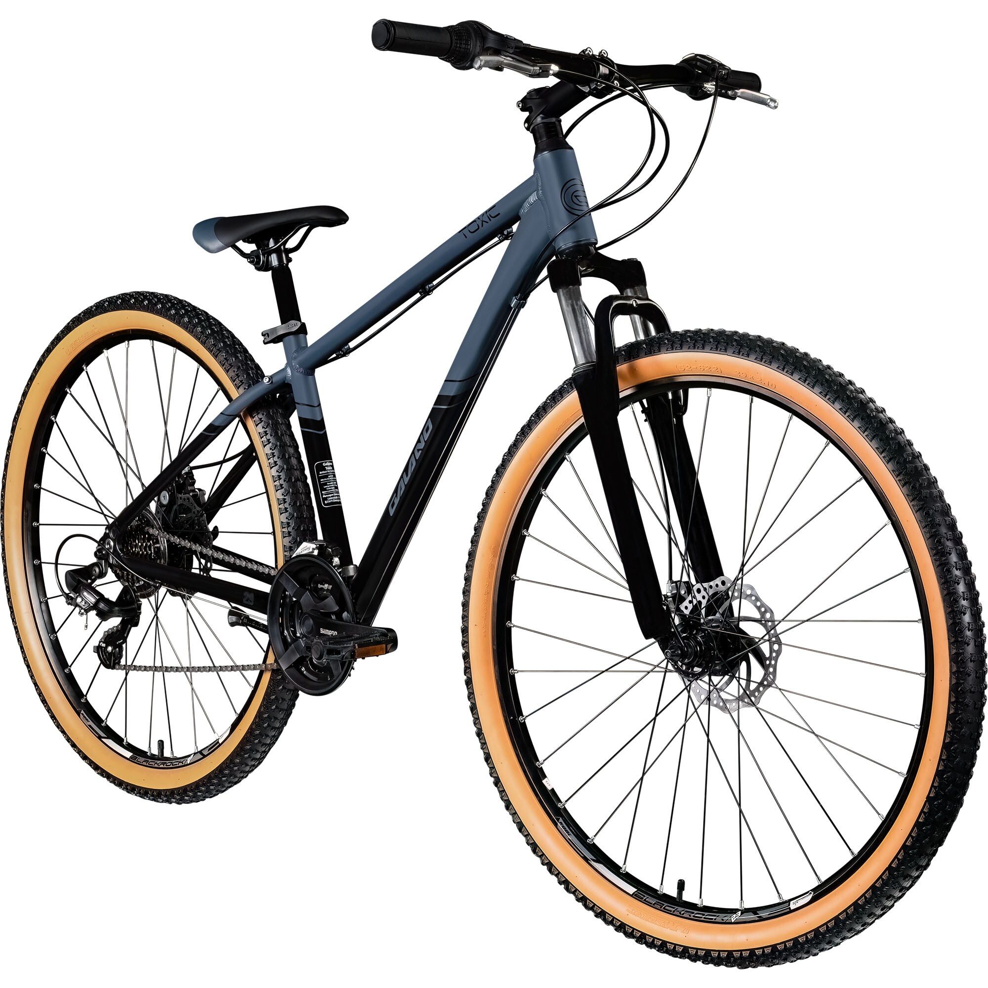 Galano Toxic Mountainbike Hardtail 29 Zoll f&uuml;r Erwachsene ab 175 cm MTB Fahrrad 21 Gang Federgabel Scheibenbremsen schwarz 40 cm 