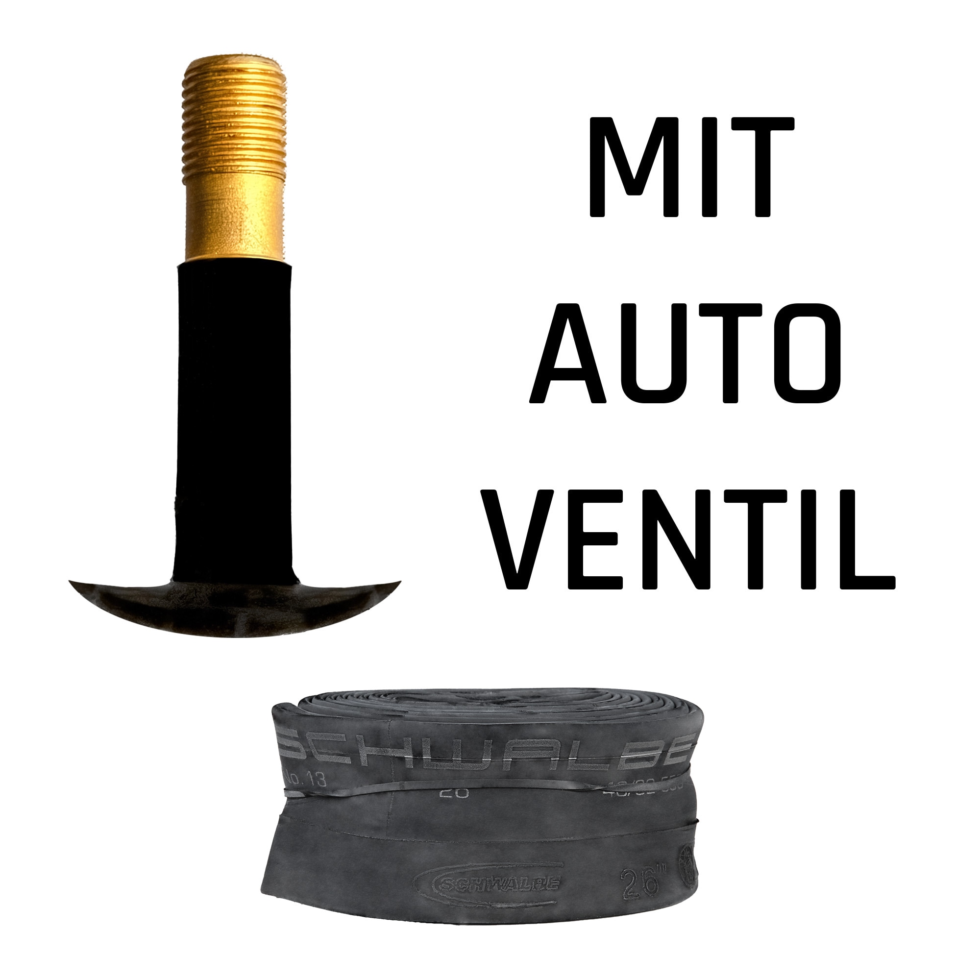 Schwalbe AV7 XXL Fahrradschlauch universal Fahrradschl&auml;uche Fahrrad Schlauch 1 Schlauch AV 40 mm 20" x 3,5-4,8" 