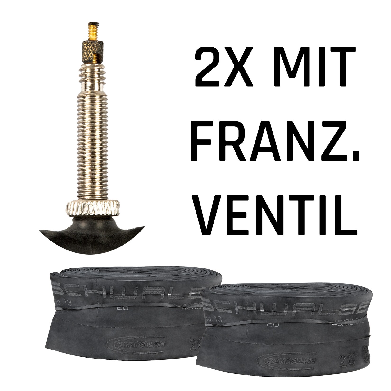 Fahrradschlauch universal Fahrradschläuche Fahrrad 2 Schläuche 700c x 18-25c FV 60 mm