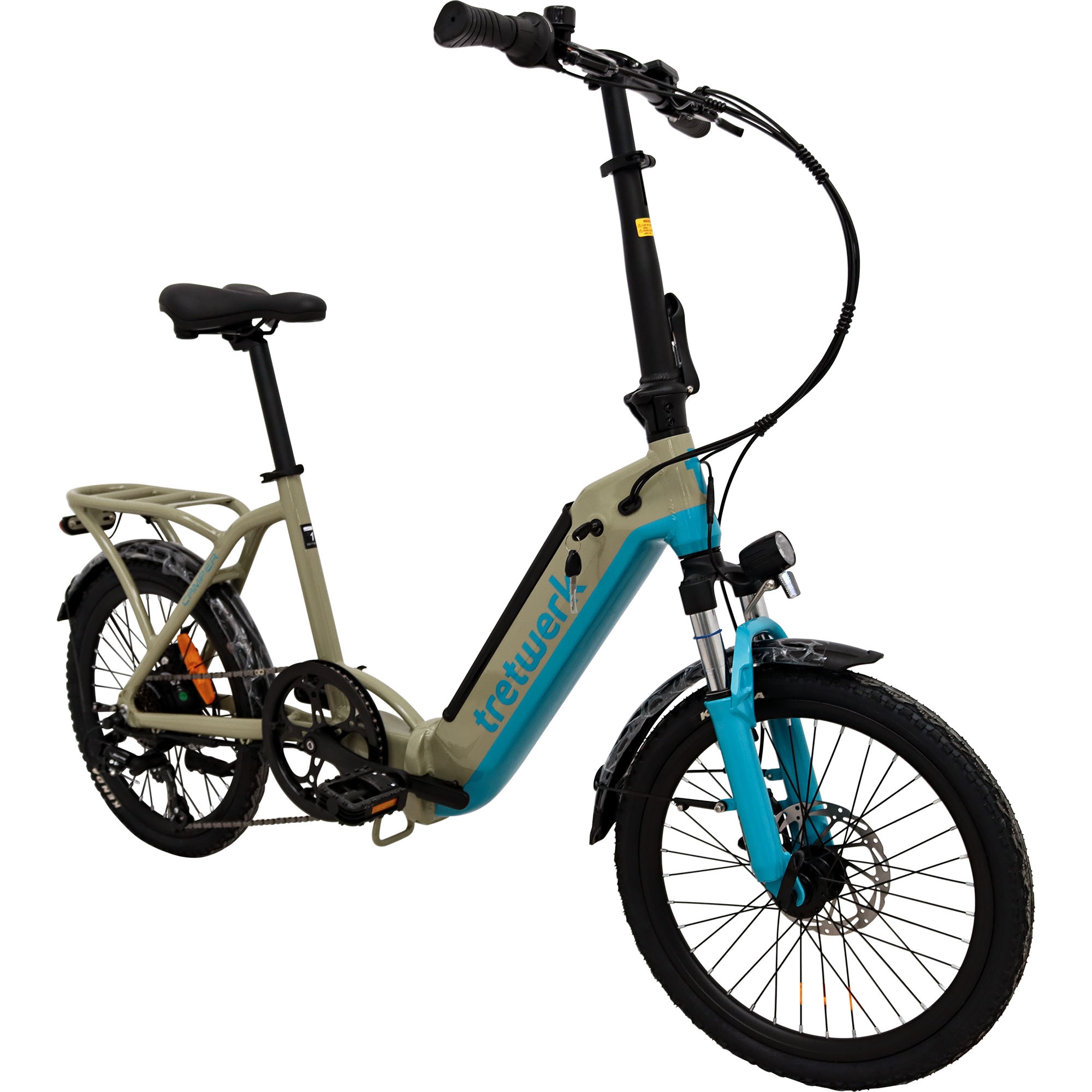 Tretwerk Camper E Bike Klapprad Damen Herren 20 Zoll Elektro Fahrrad 468 Wh Pedelec 