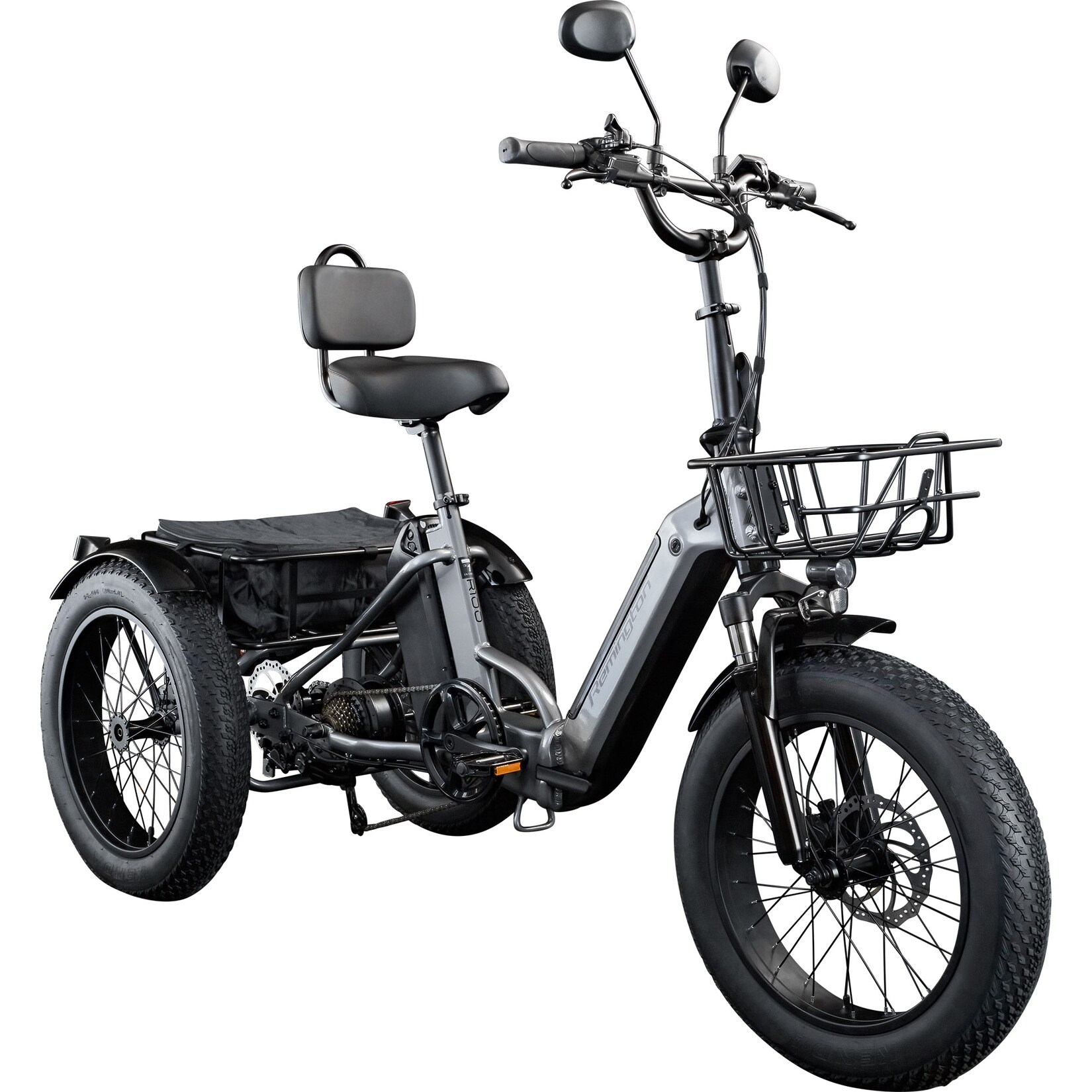 Remington R100 E Bike Elektro Dreirad 20 Zoll Elektrodreirad mit 2 Akkus bis 120 km Pedelec City mit tiefem Einstieg klappbar