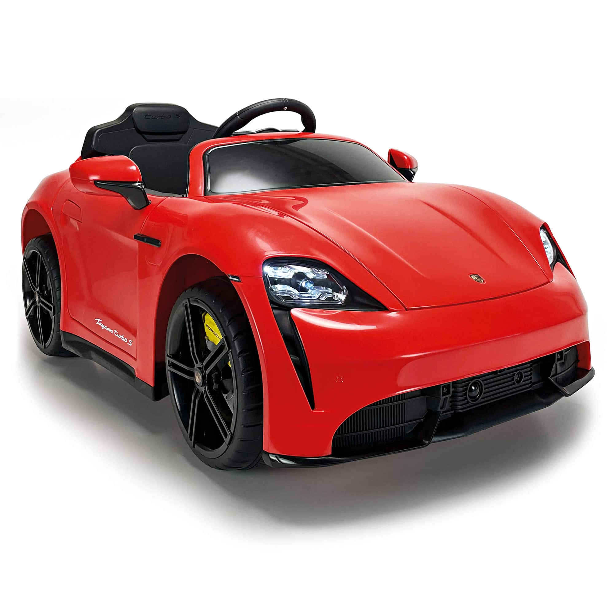 Porsche Taycan 12V Elektroauto f&uuml;r Kinder ab 3 Jahren &ndash; Luxus Kinderauto mit Licht & Sound 