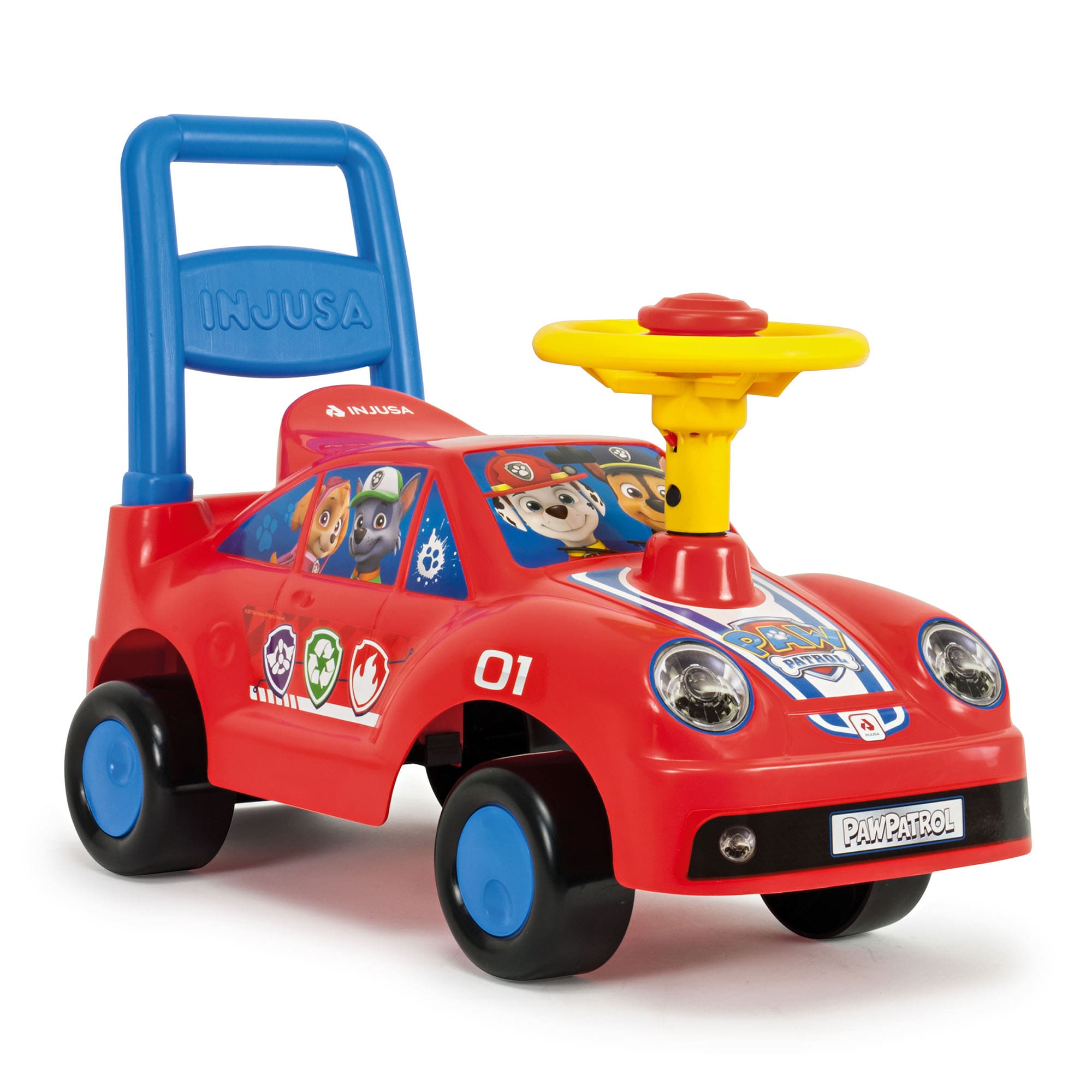 INJUSA Paw Patrol Racing Rutscher f&uuml;r Kinder ab 1 Jahr Lauflernspielzeug mit Marshall Lenkrad & Hupe &ndash; Ergonomisches Kinderauto mit Griff 