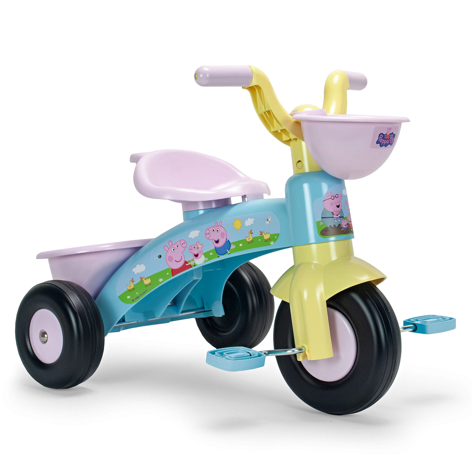 INJUSA Peppa Wutz Dreirad f&uuml;r Kinder ab 1-3 Jahre &ndash; Leichtes Kinderdreirad mit Pedalen f&uuml;r Jungen & M&auml;dchen 