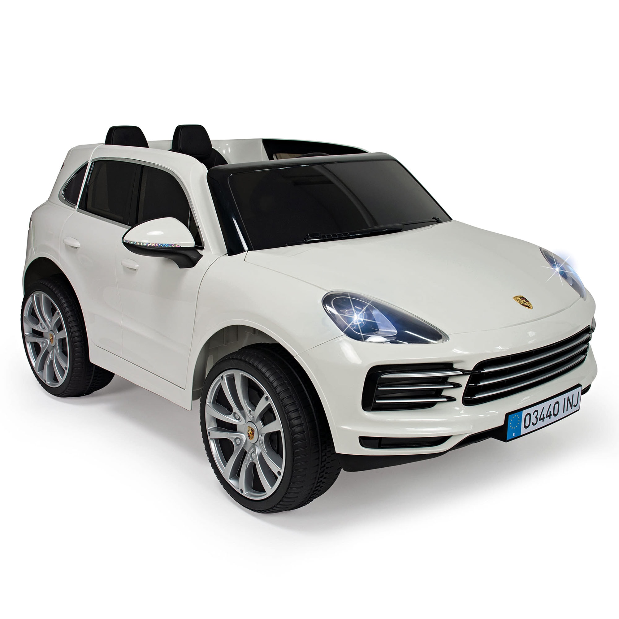 Porsche Cayenne 12V Elektroauto f&uuml;r Kinder ab 3 Jahren &ndash; Elegantes SUV-Spielzeugauto mit Fernbedienung, Licht & Sound 