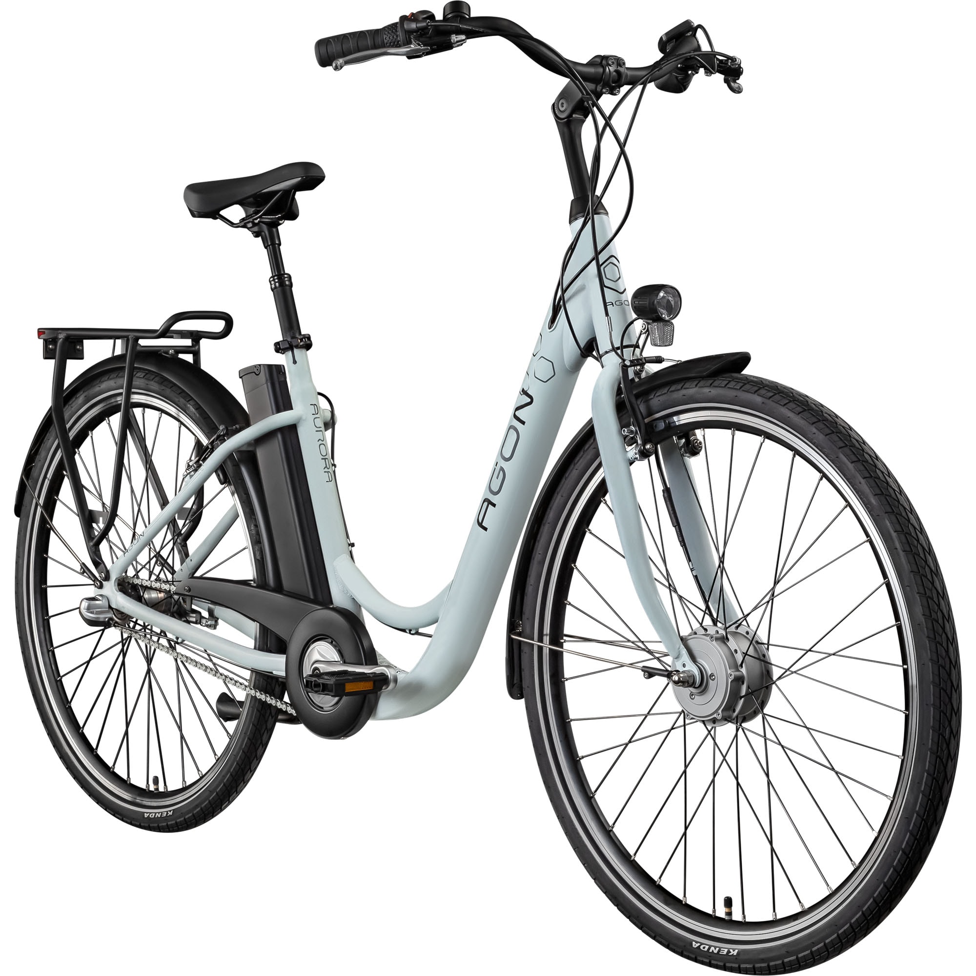 Agon Aurora 28 Zoll E-Bike 28 Zoll Citybike bis 130 km Damen Herren 150 - 175 cm Pedelec Elektrofahrrad 3 Gang und Beleuchtung StVZO 