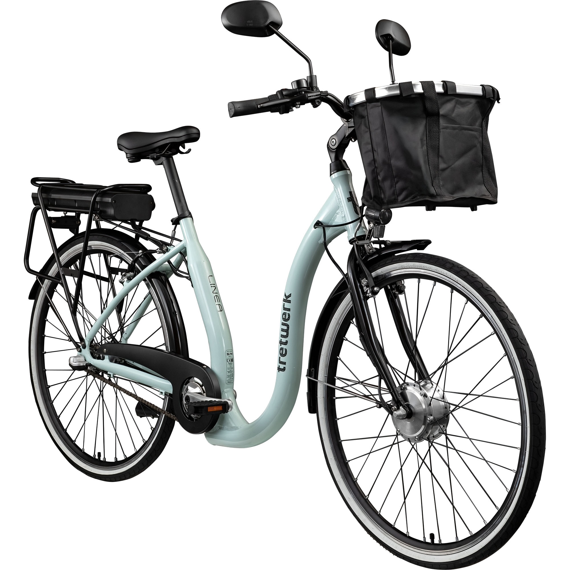 Tretwerk Linea 28 Zoll E Bike Damen Pedelec 3 Gang Nabenschaltung Elektro FahrradCitybike retro Tiefeinsteiger 