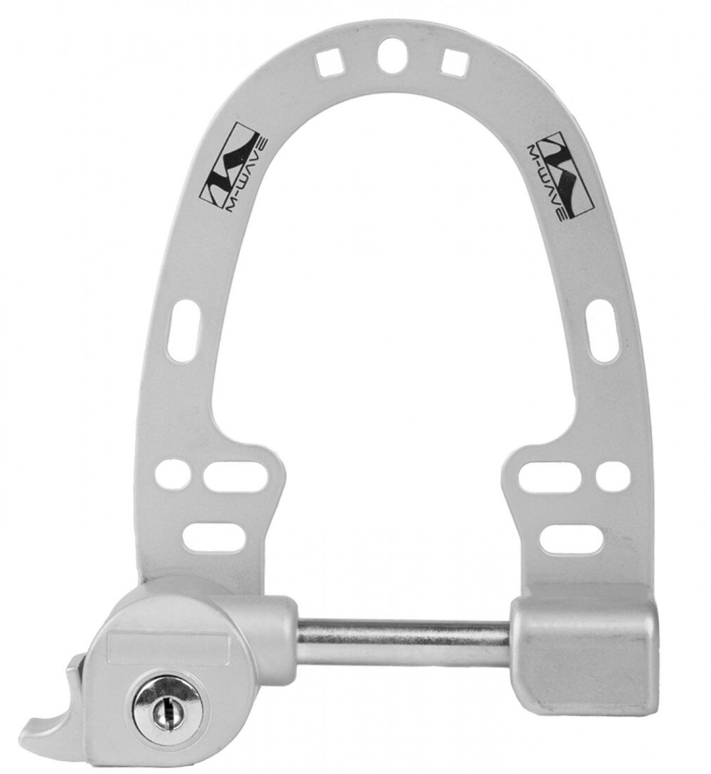 M-Wave Booster Fahrradschloss Rahmenschloss B&uuml;gelschloss Fahrrad Schloss silber 