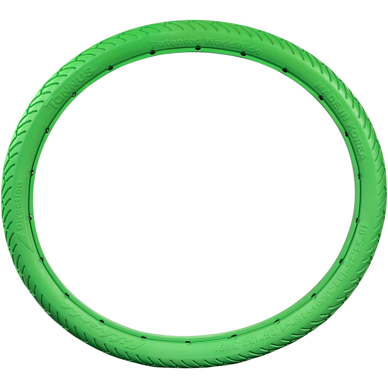Nymph Fahrradreifen 18 Zoll 32-355 Klapprad Vollgummireifen1 melon