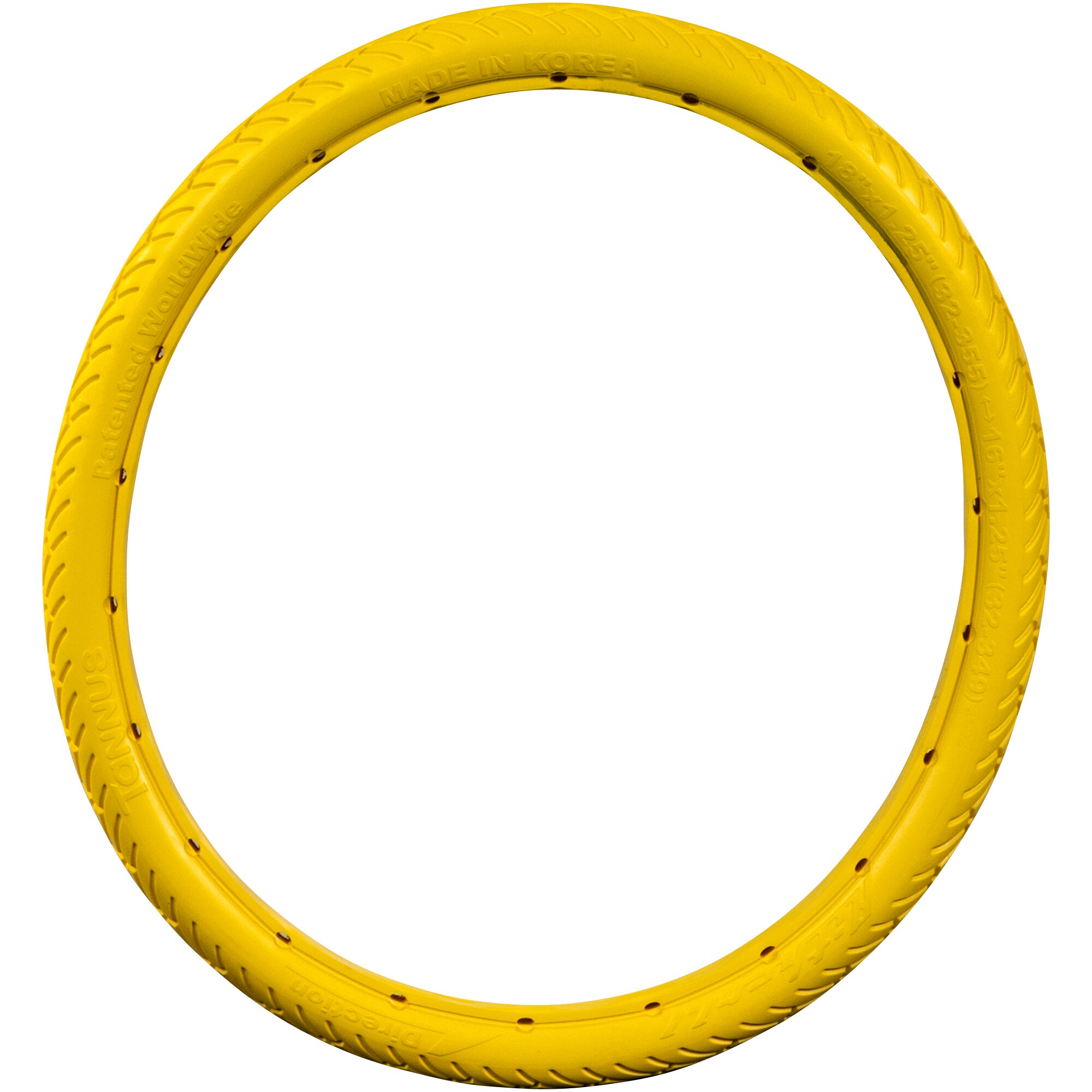 Tannus Nymph Fahrradreifen 18 Zoll 32-355 Klapprad Vollgummireifen S1 lemon 