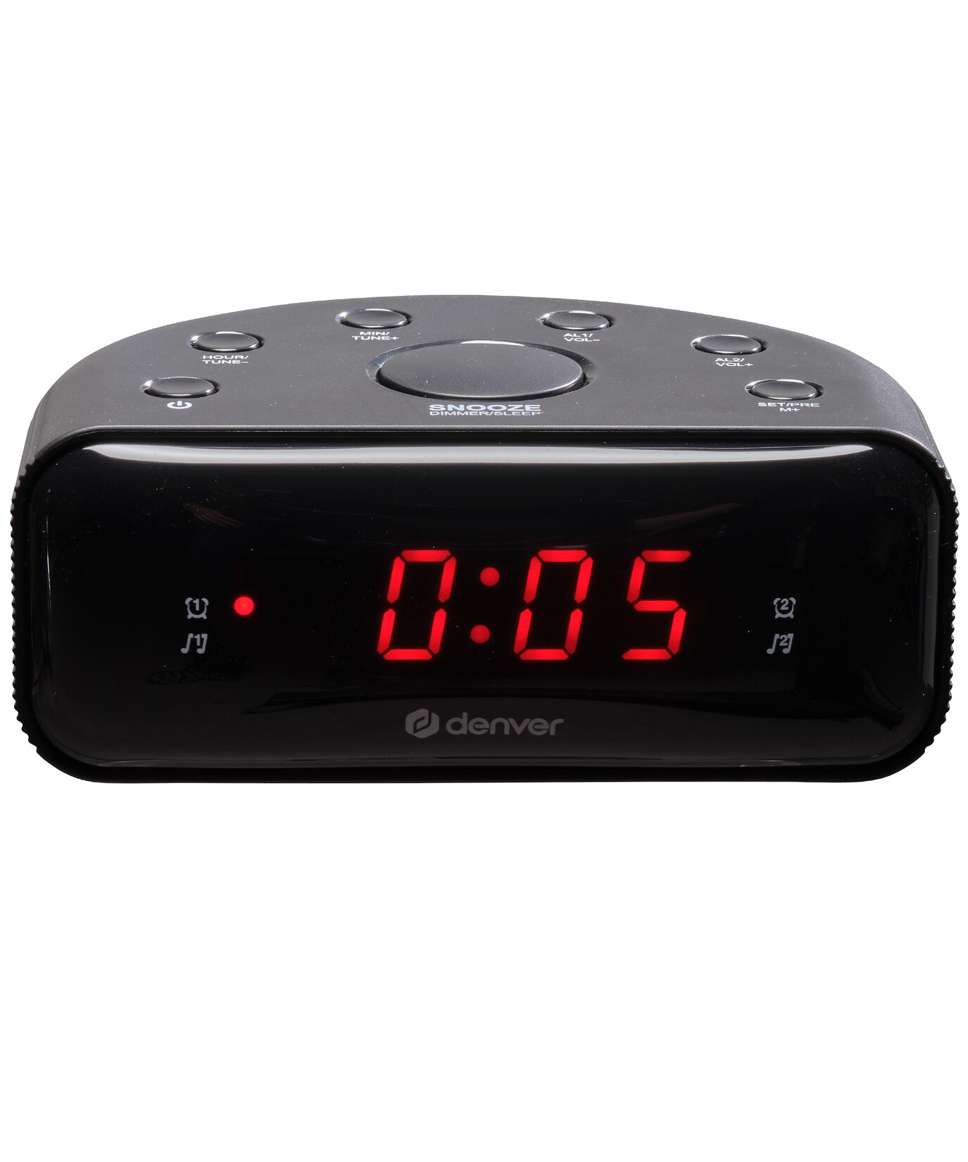 CR-430 digitaler FM-Radiowecker, Dual-Alarm mit Snooze, schwarz